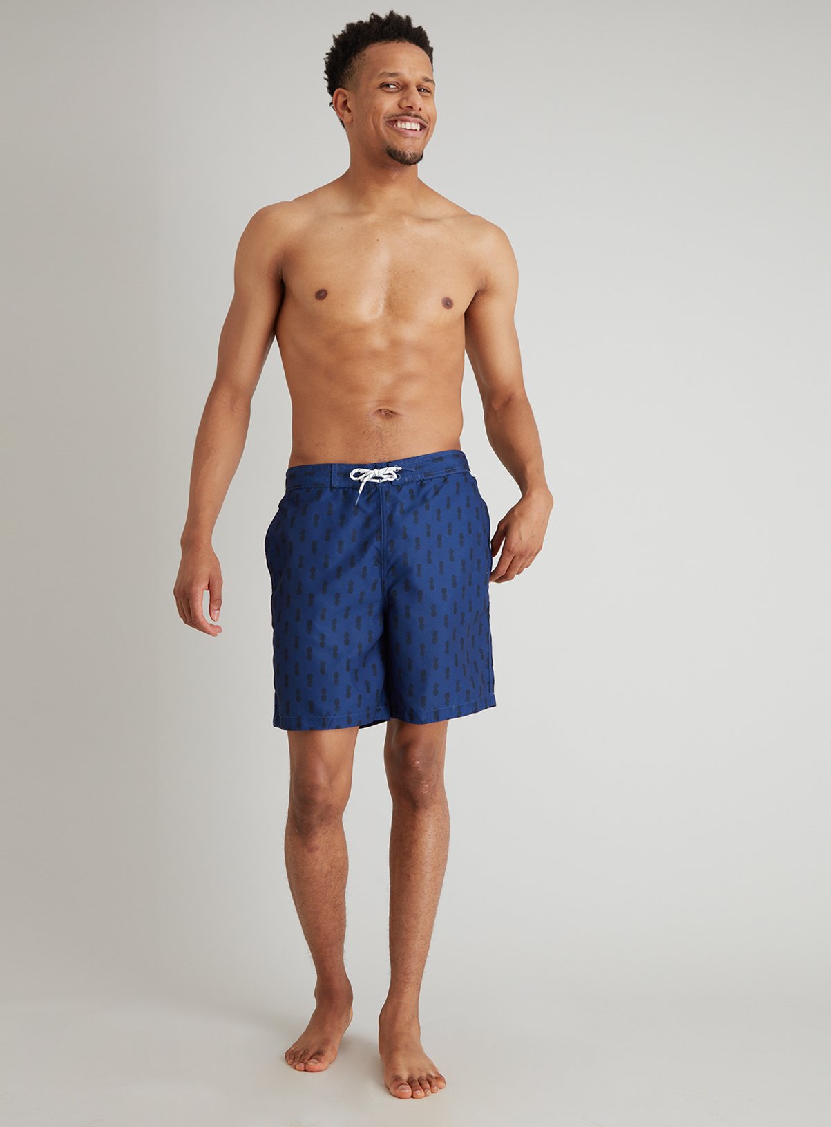 Navy Pineapple Print Recycled Board Shorts Review