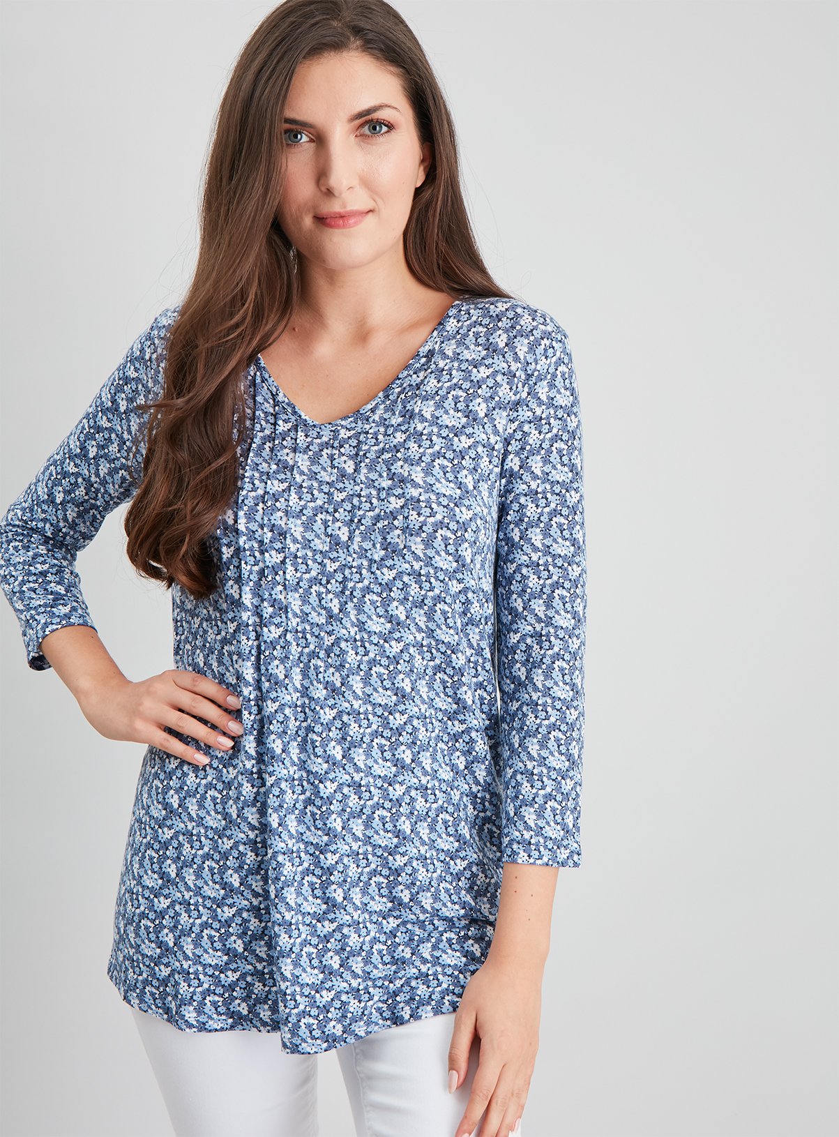 Floral Print Pintuck Top Review