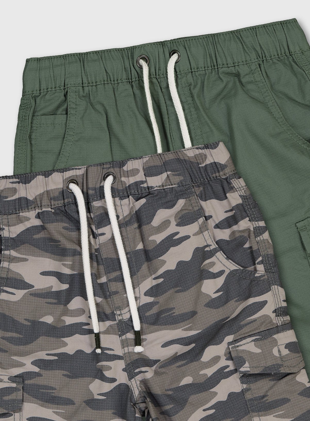 Khaki & Camo Ripstop Cargo Shorts 2 Pack Review