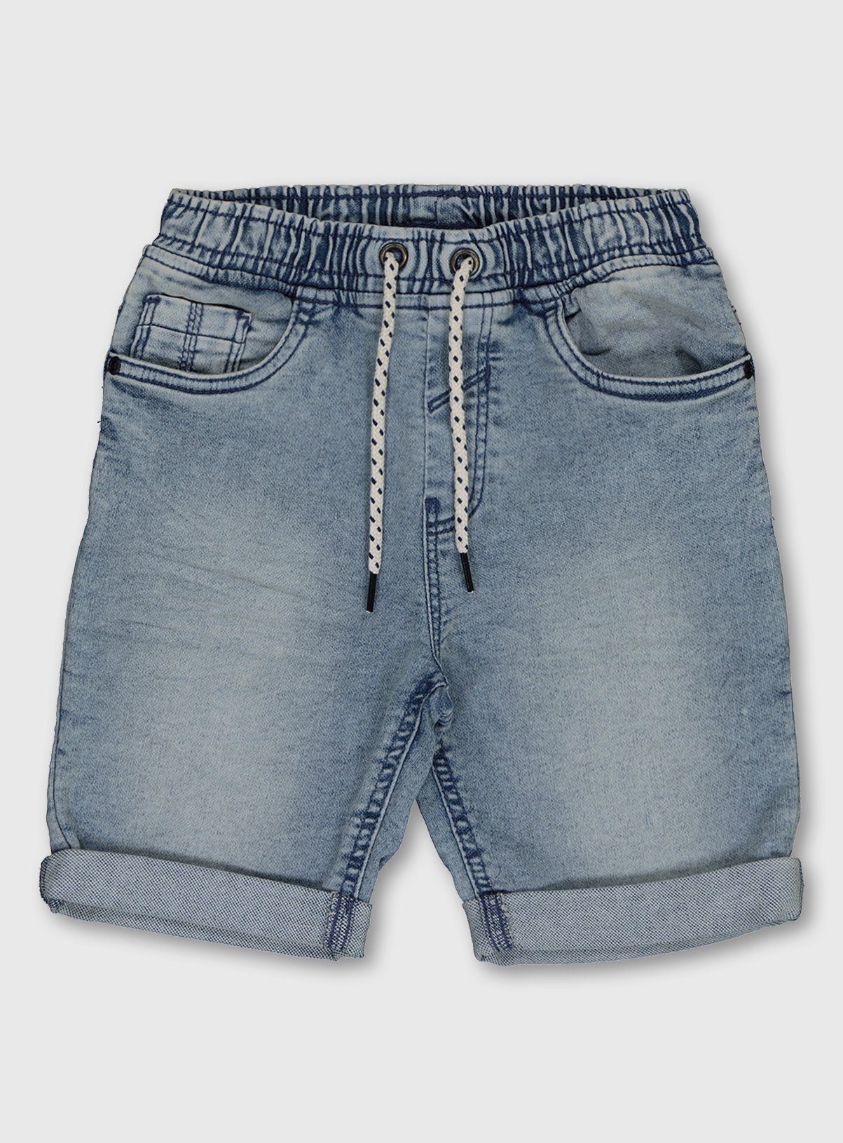 Light Wash Regular Fit Denim Shorts With Stretch Review