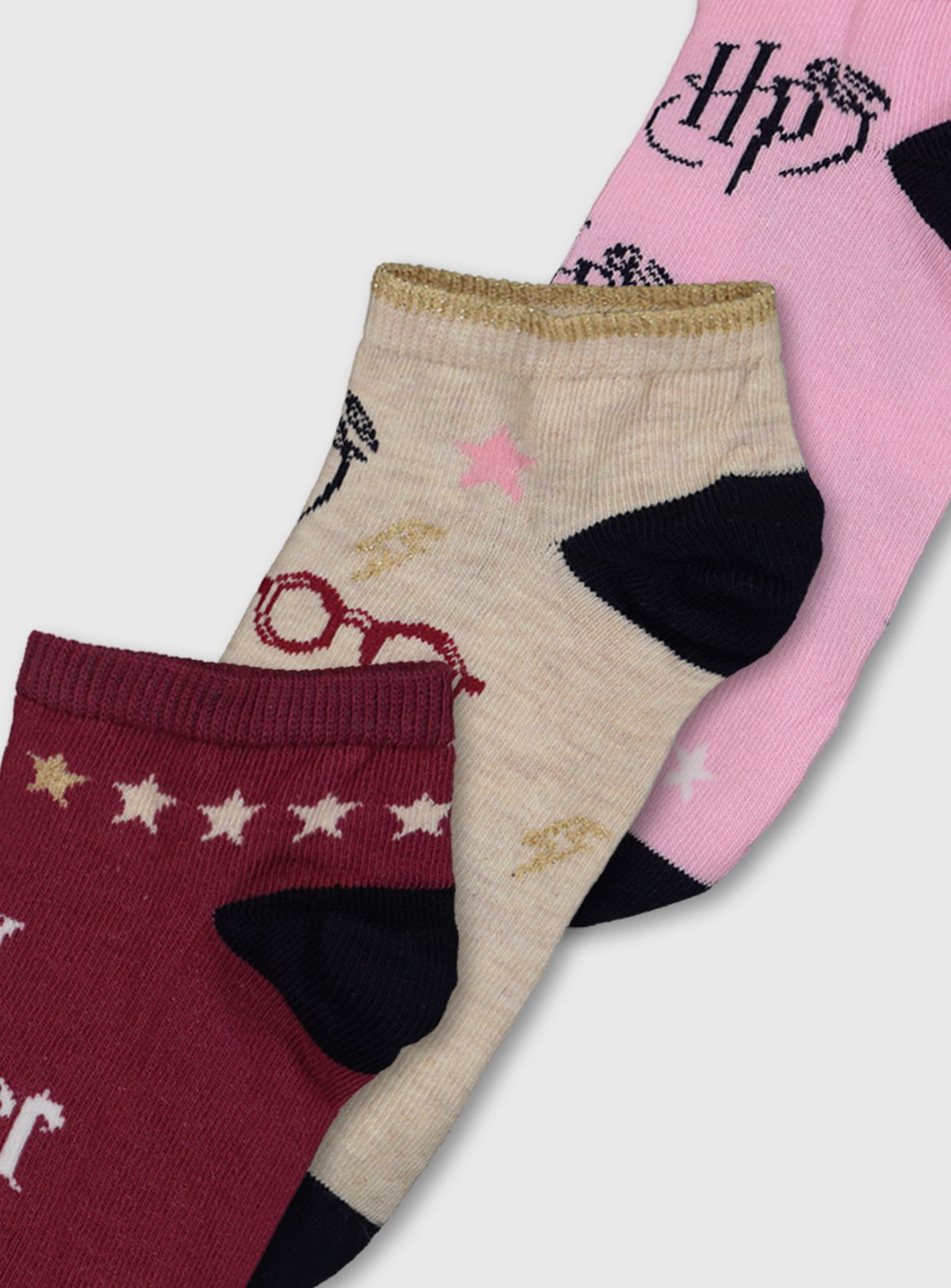 Harry Potter Multicoloured Trainer Socks 3 Pack Review