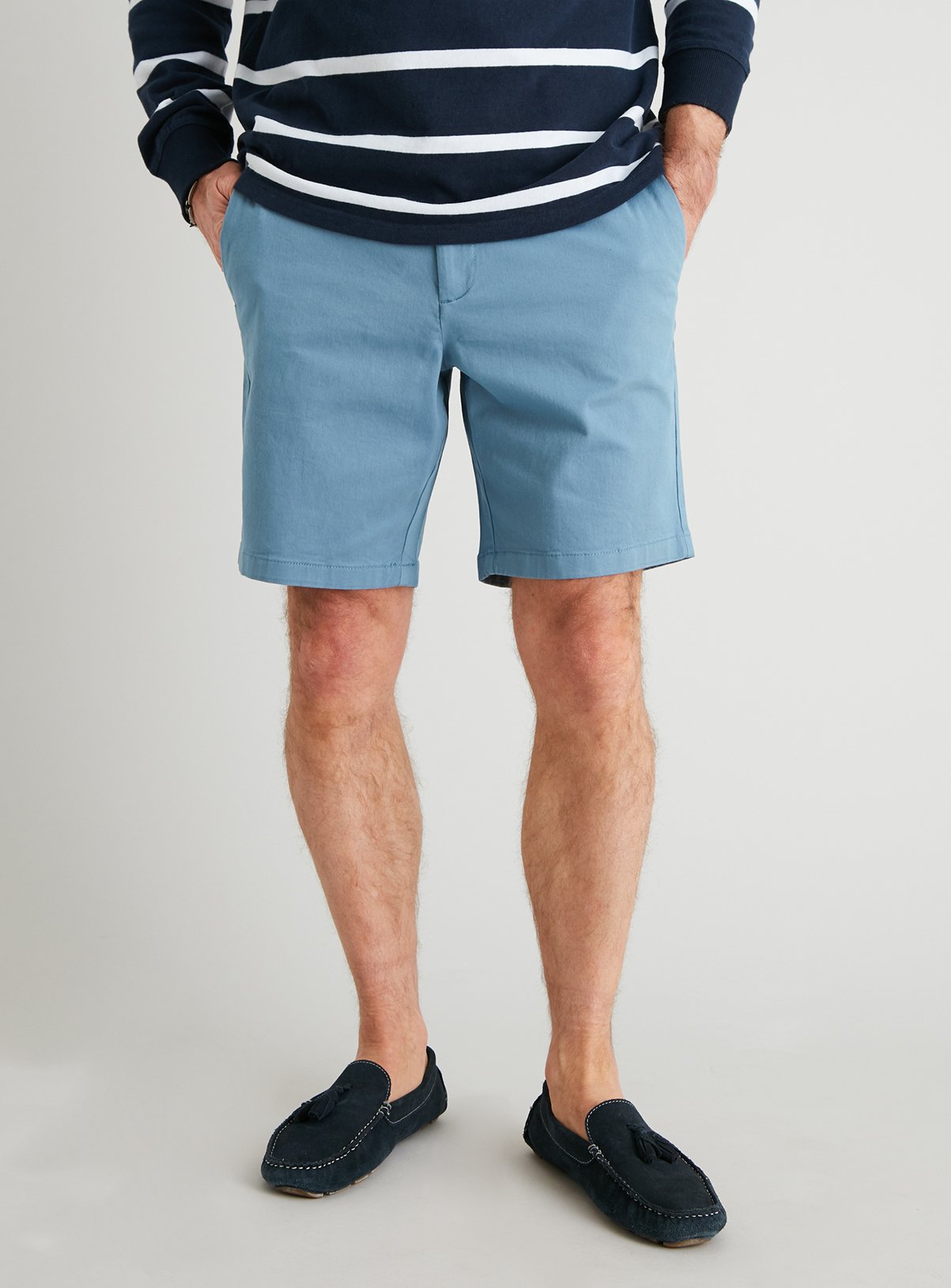 teal chino shorts