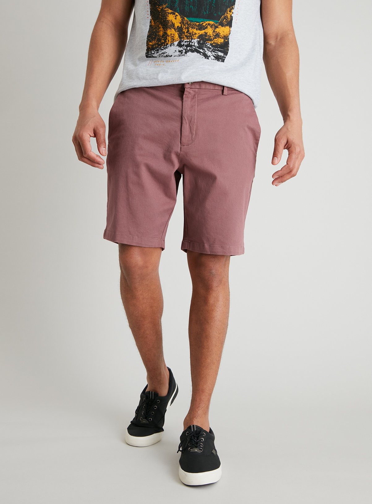 pink chino shorts