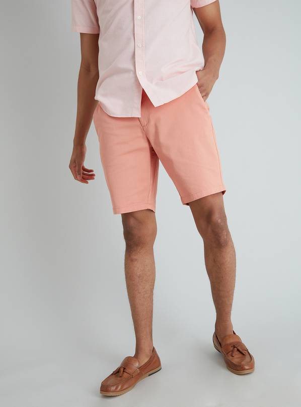 Salmon Pink Chino Shorts - 40