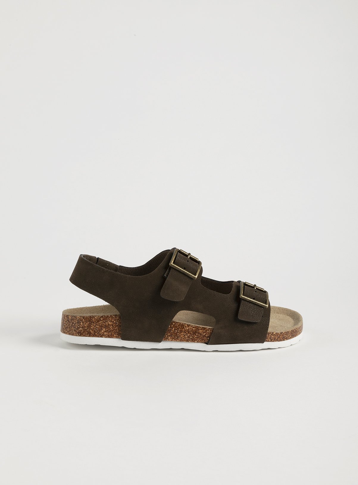 Khaki Faux Suede Buckle Strap Sandals Review