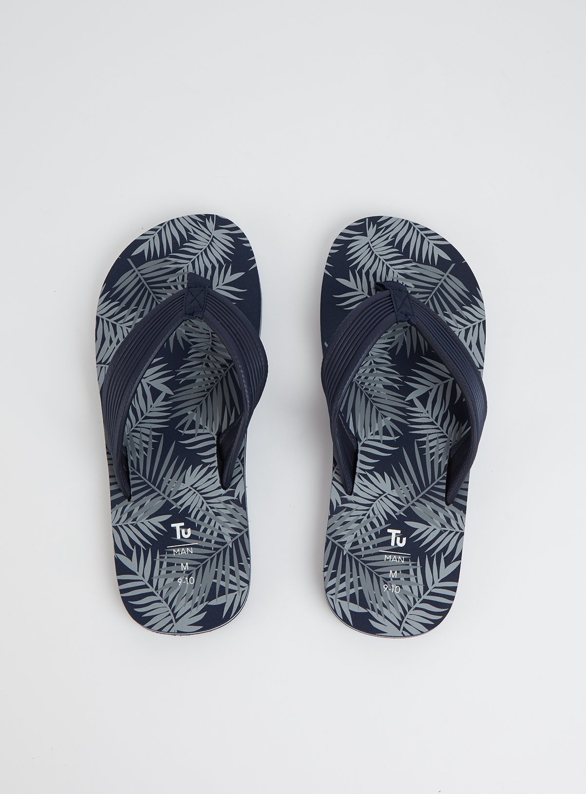 Navy Leaf Print Flip Flops Review