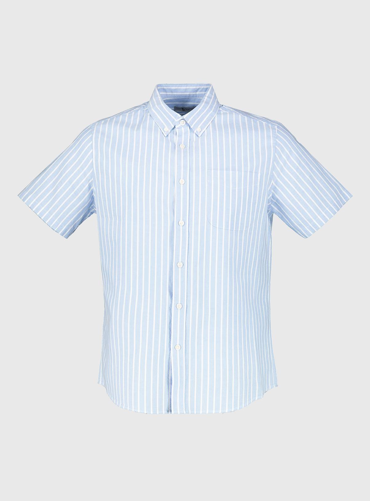 SKU: ONLINE ONLY SS BLUE STRIPE OXFORD:Blue:XXXL - Image 3