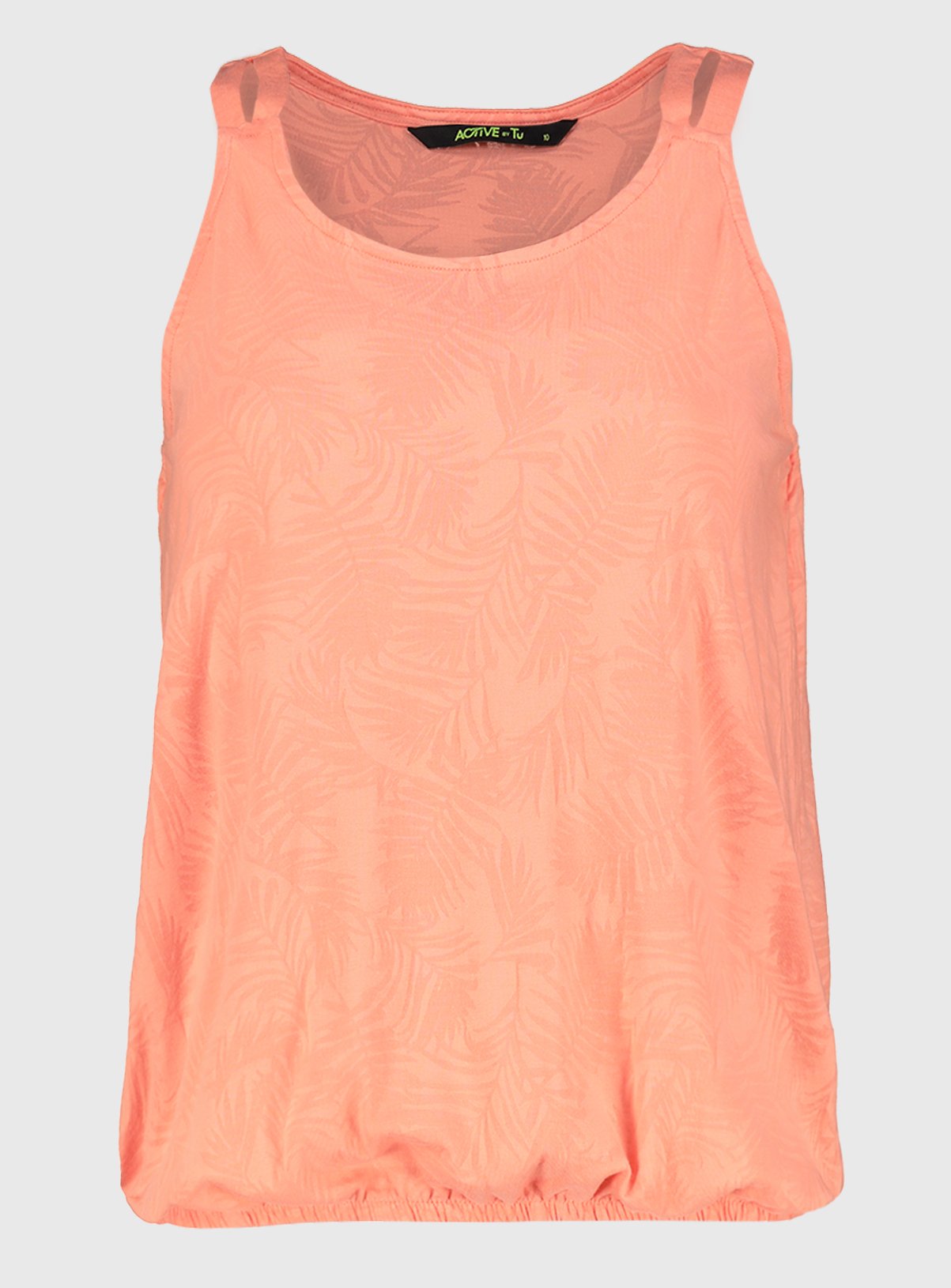 Active Coral Burnout Bubble Hem Vest Review