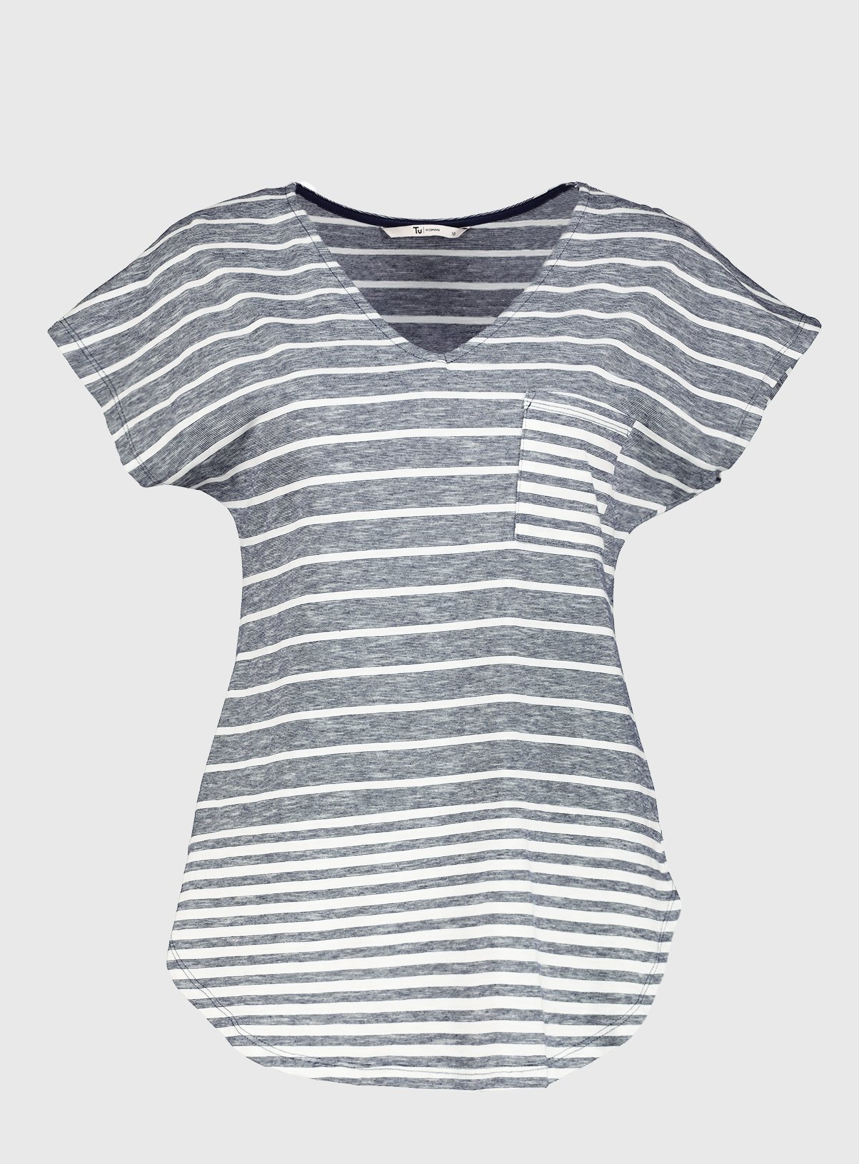 Navy & White Stripe Pocket T-Shirt Review