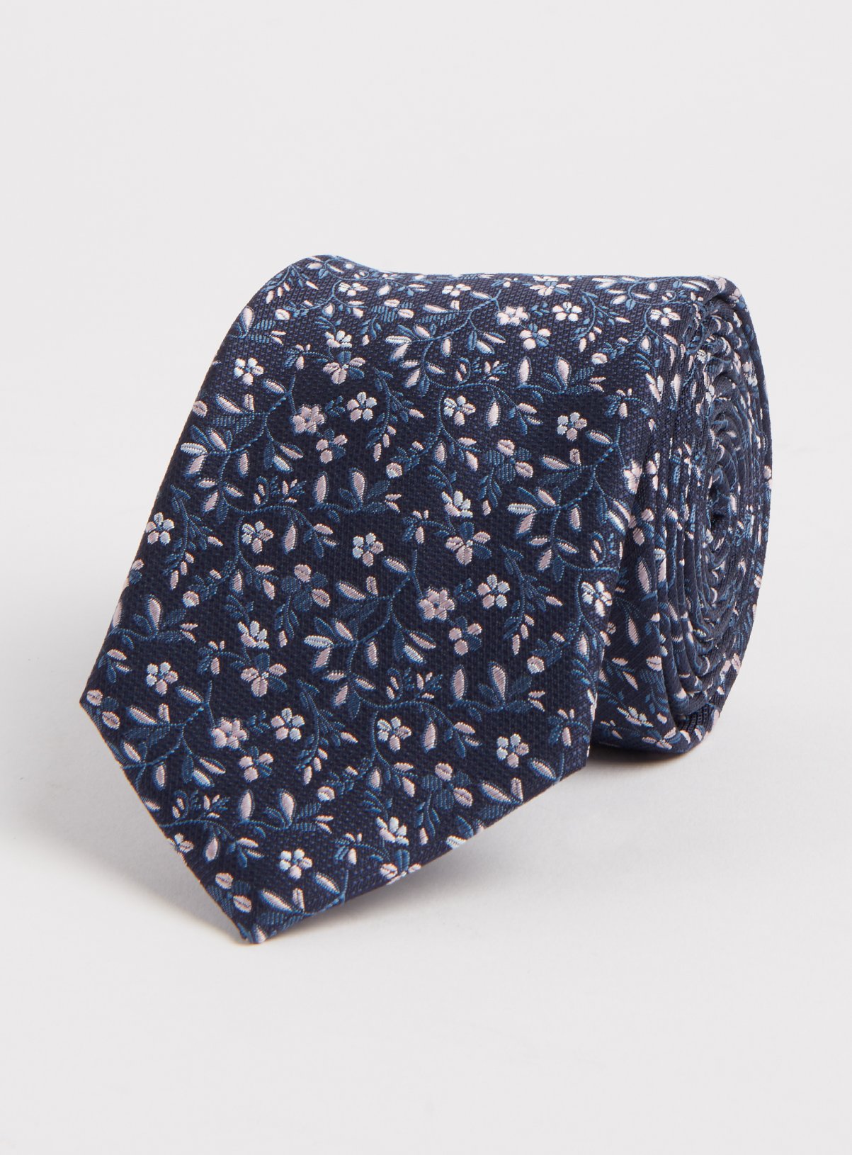 Navy & Pink Floral Print Tie Review