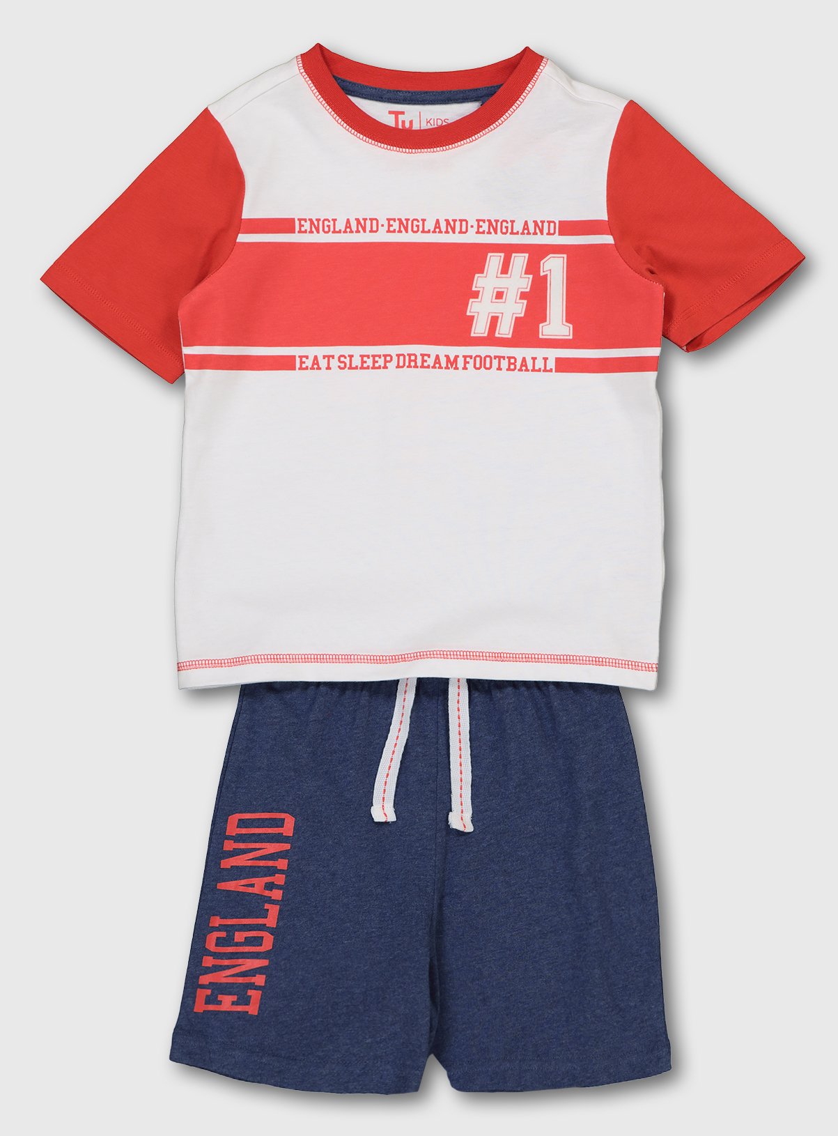 Red England Football Shortie Pyjamas Review