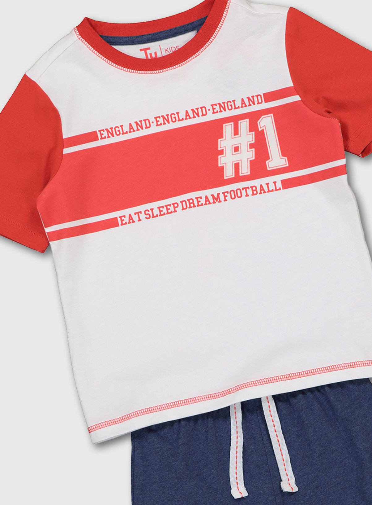 Red England Football Shortie Pyjamas Review