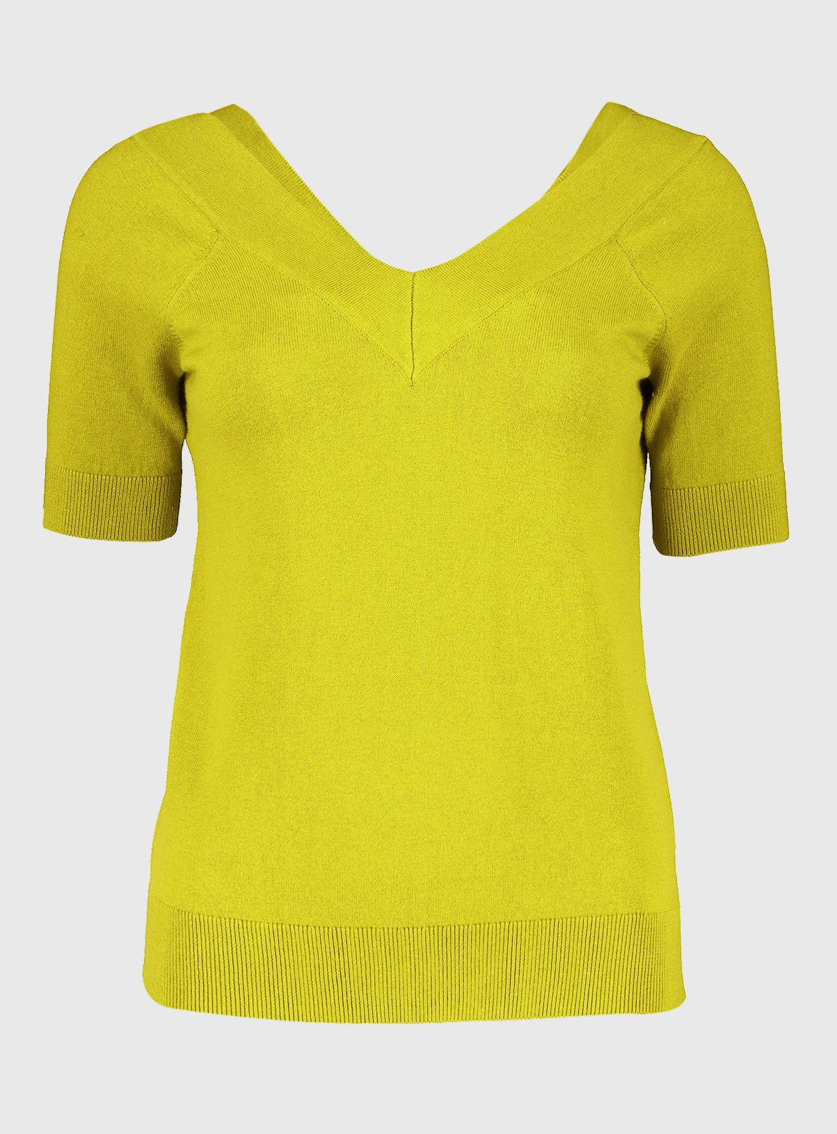 v neck short sleeve jumper