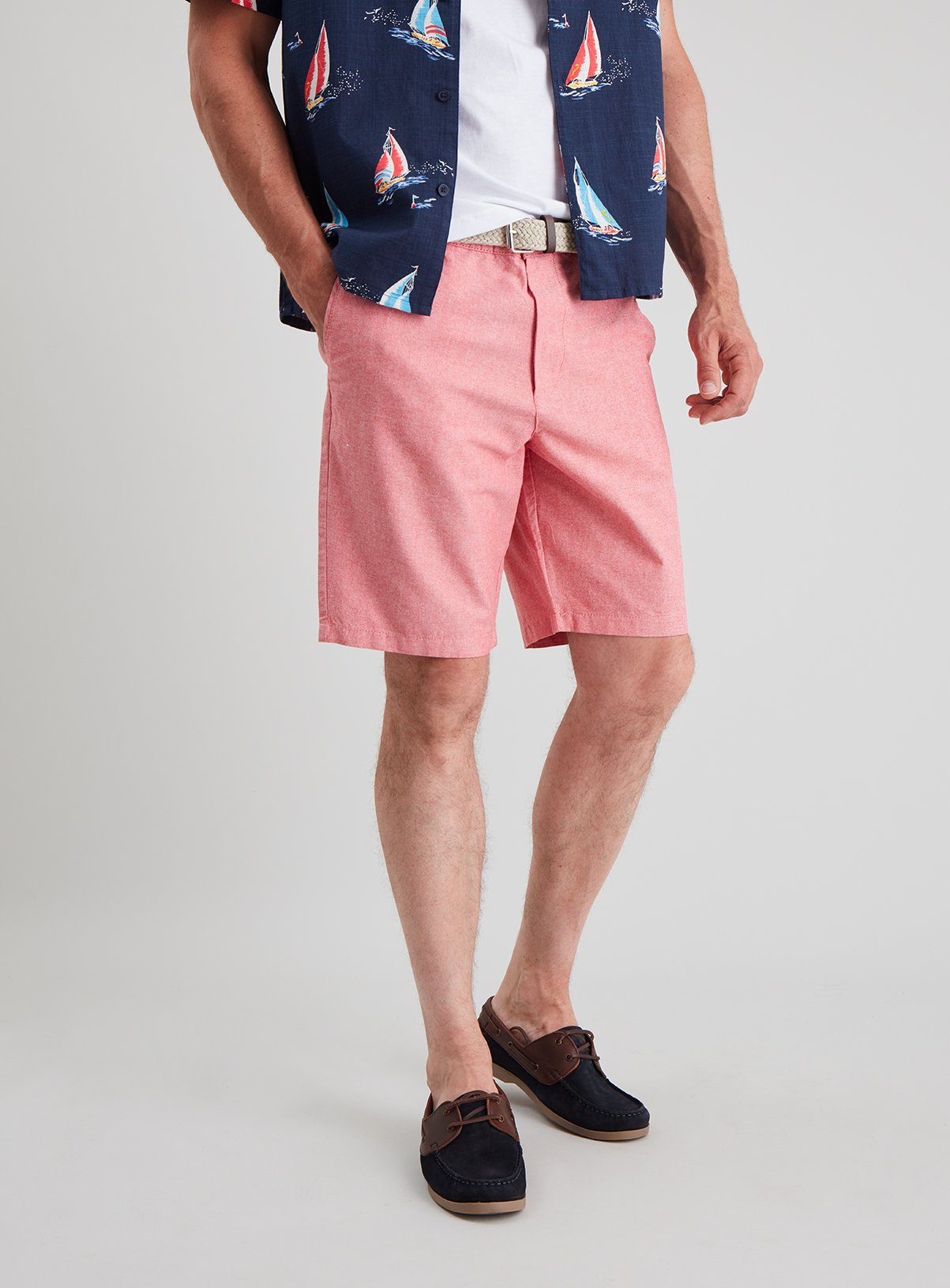 Pink Belted Oxford Chino Shorts Review