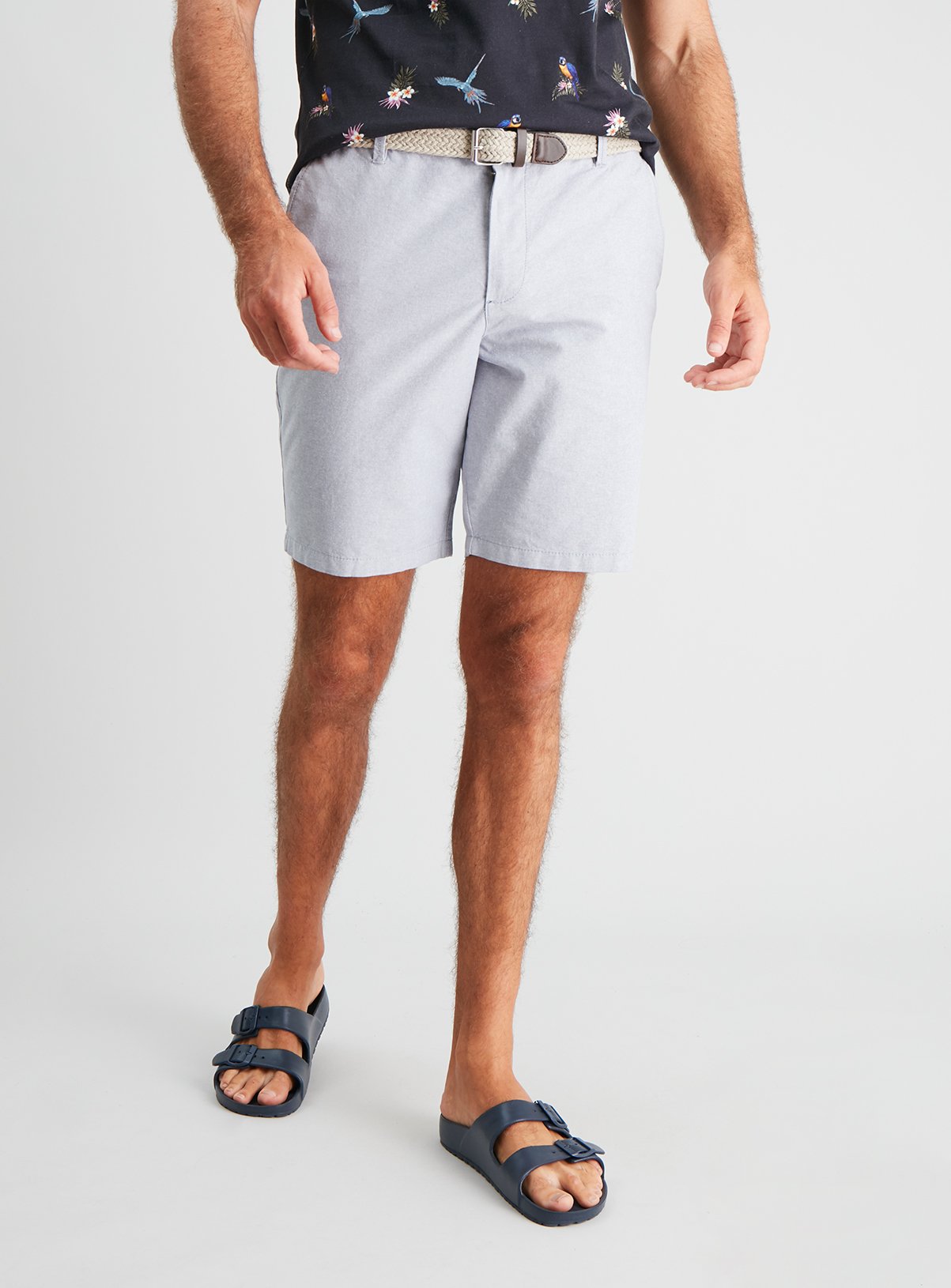 Grey Belted Oxford Chino Shorts Review