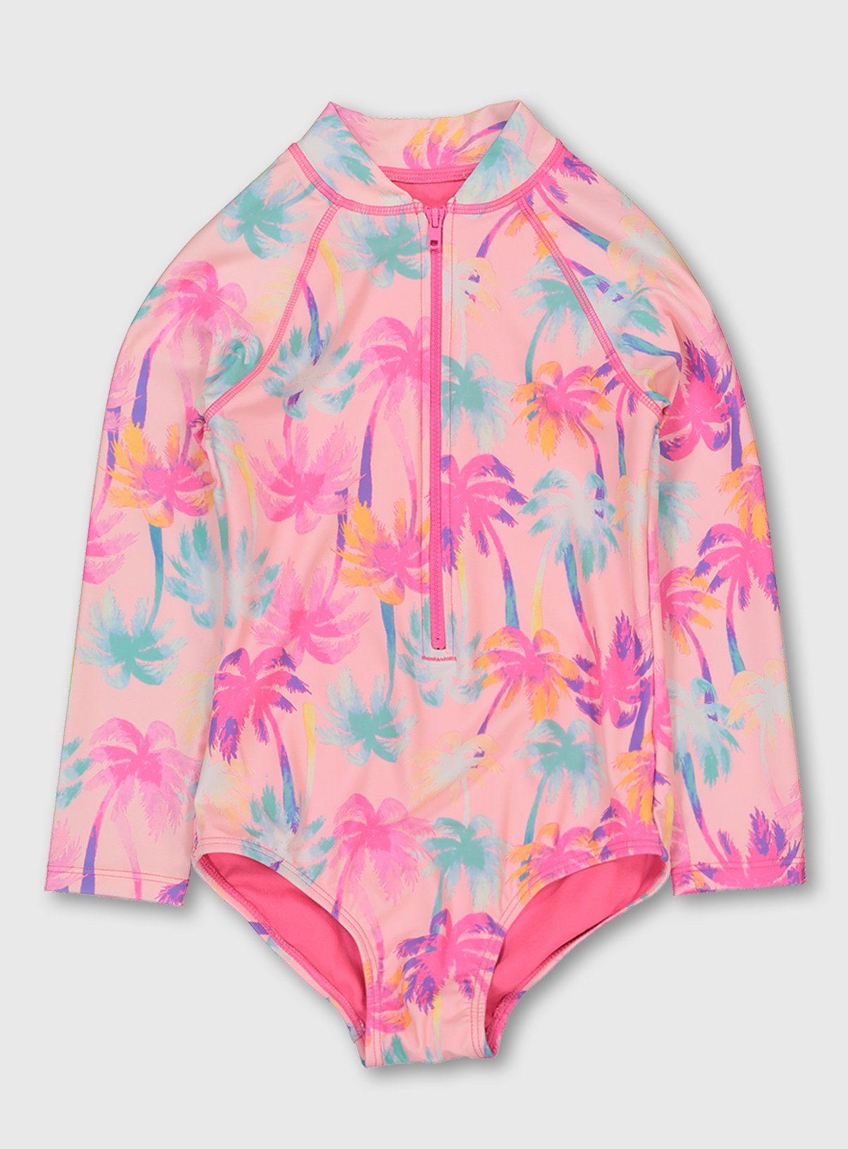 pink palm tree swimsuit