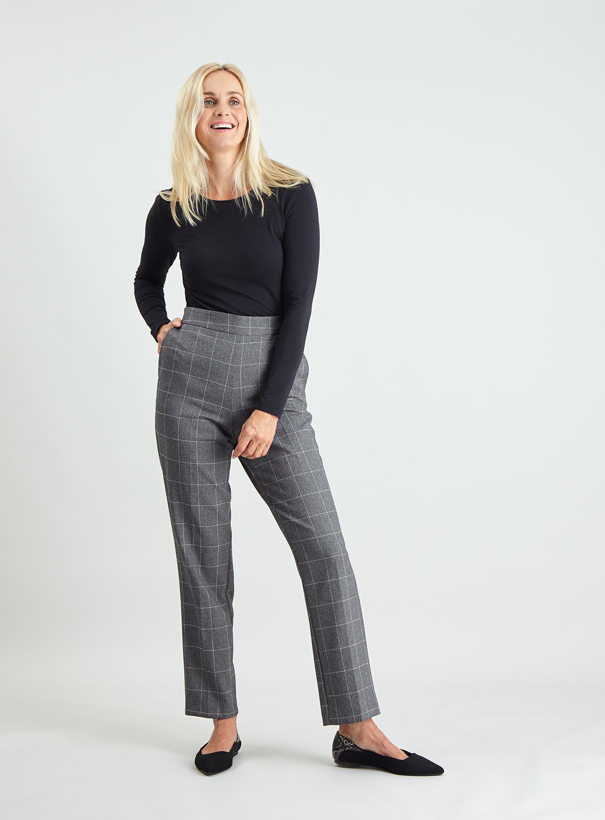 Grey Check Classic Fit Trousers Review