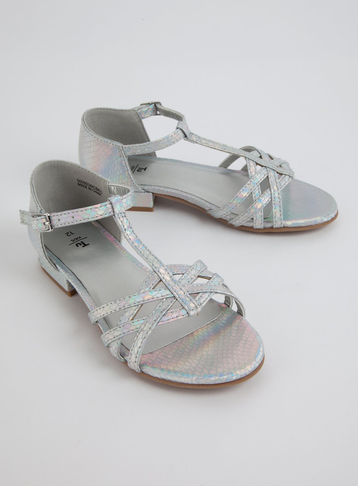 Silver Iridescent Snakeprint Sandals Review