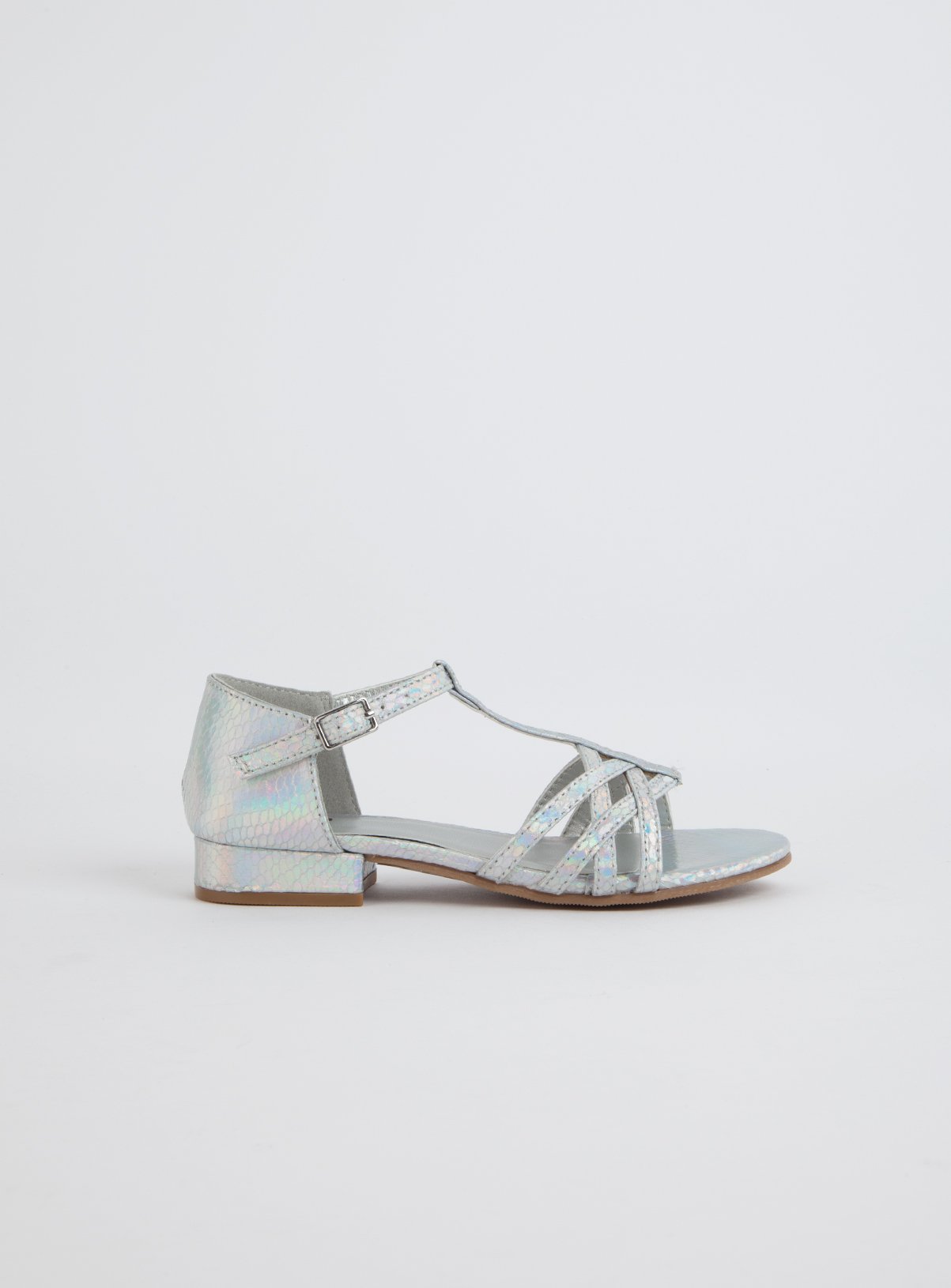 Silver Iridescent Snakeprint Sandals Review