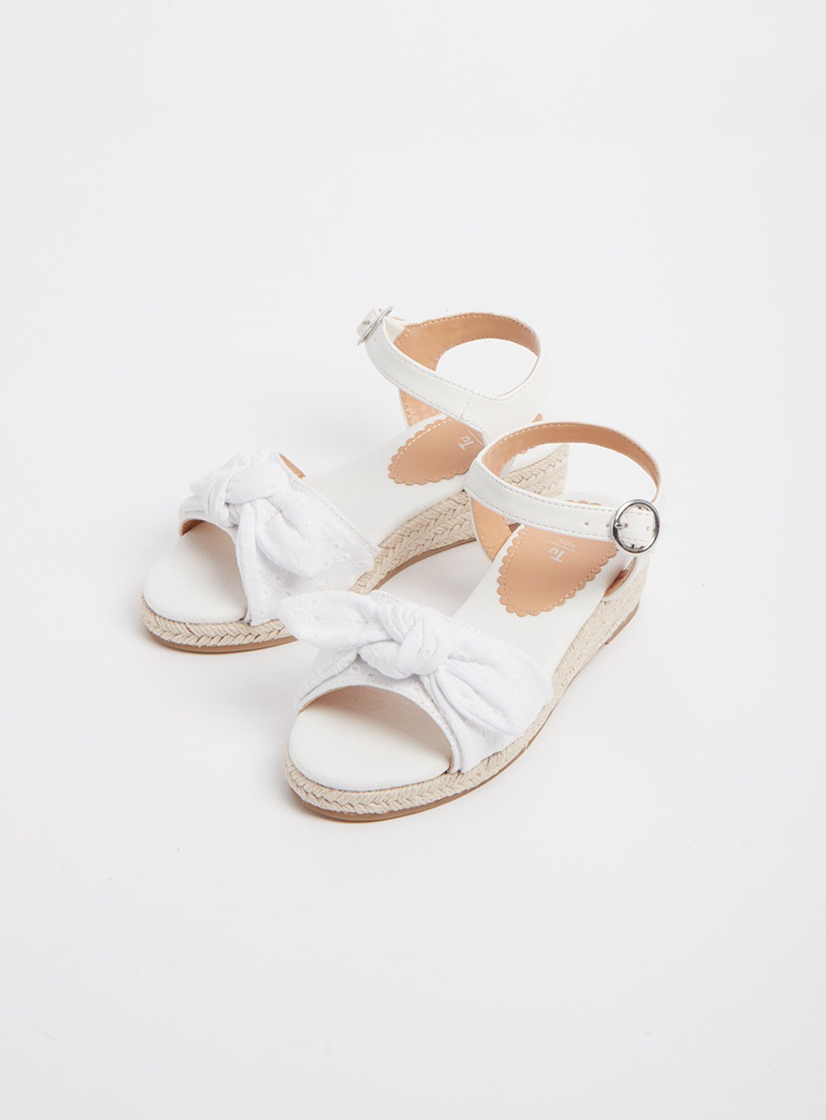 White Knot Front Wedge Sandals Review