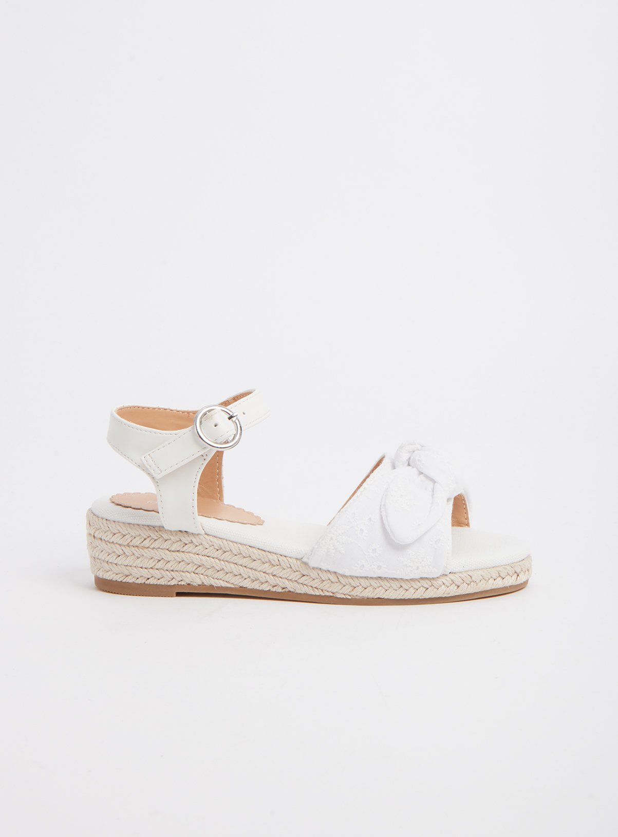 White Knot Front Wedge Sandals Review