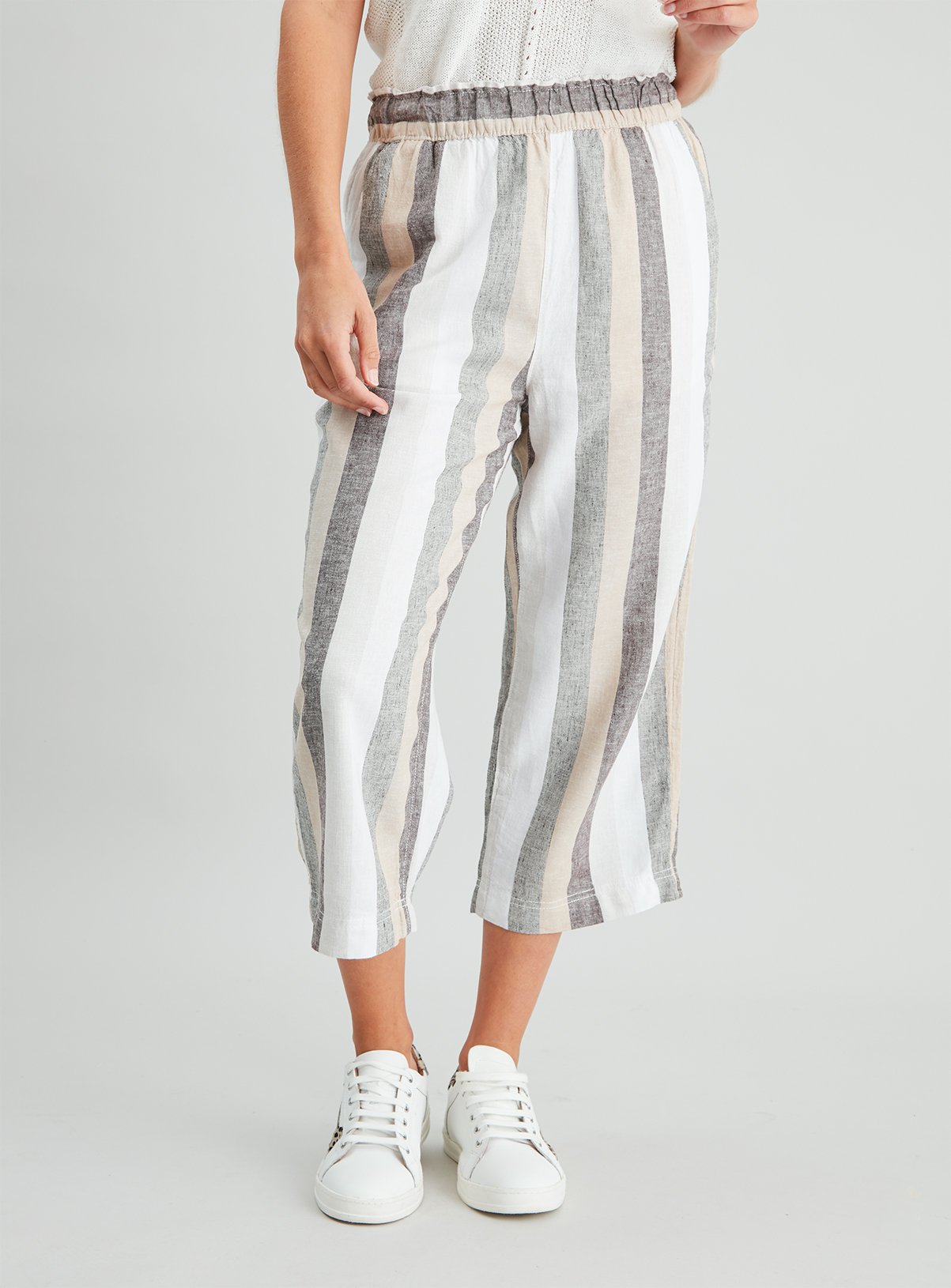 Stripe Linen-Rich Cropped Trousers Review