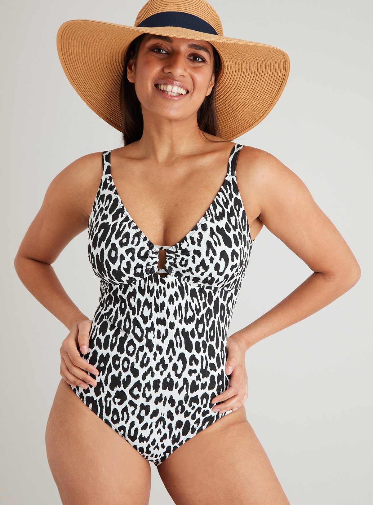 Leopard Print Textured Swimsuit Review