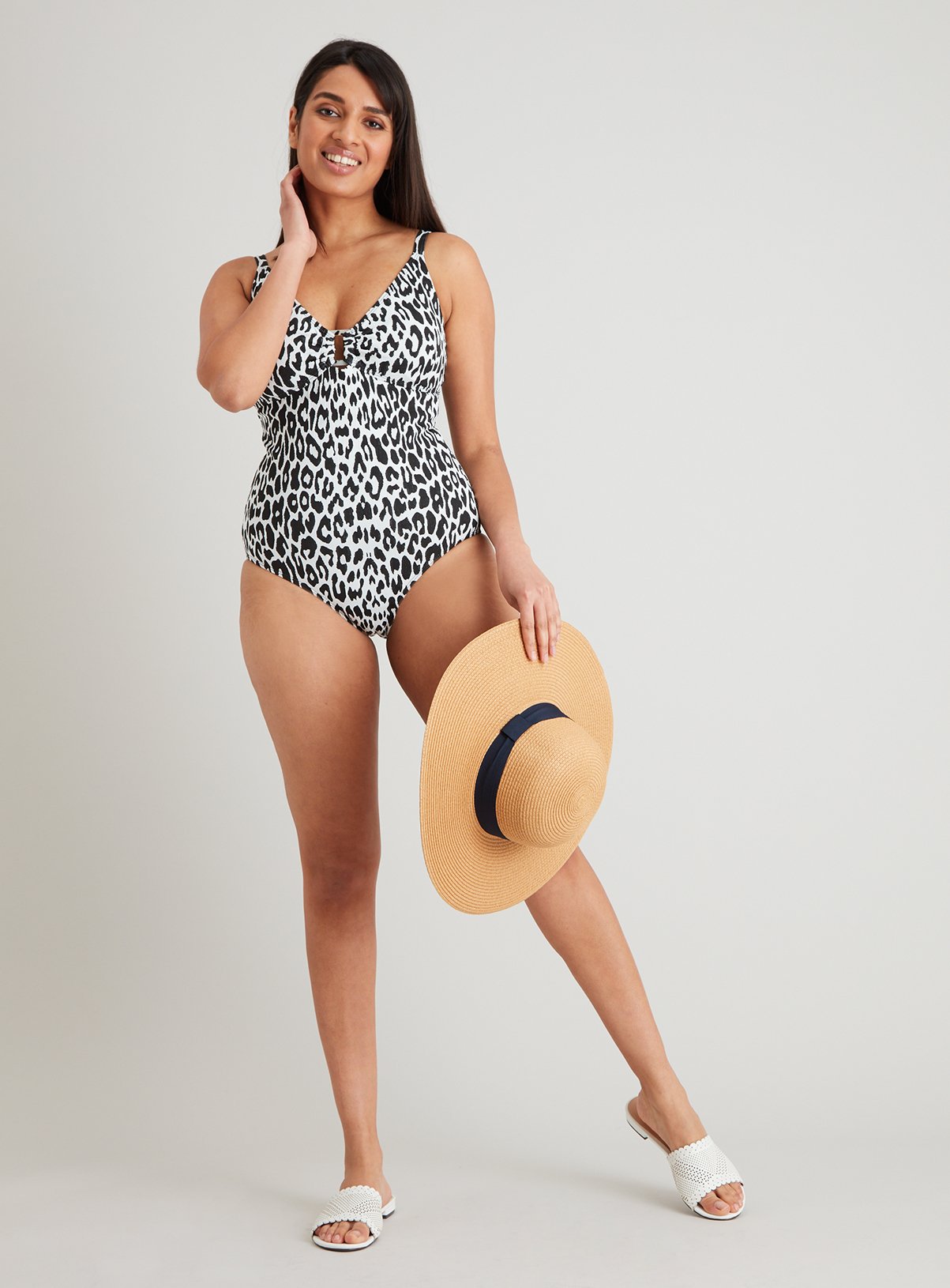 Leopard Print Textured Swimsuit Review