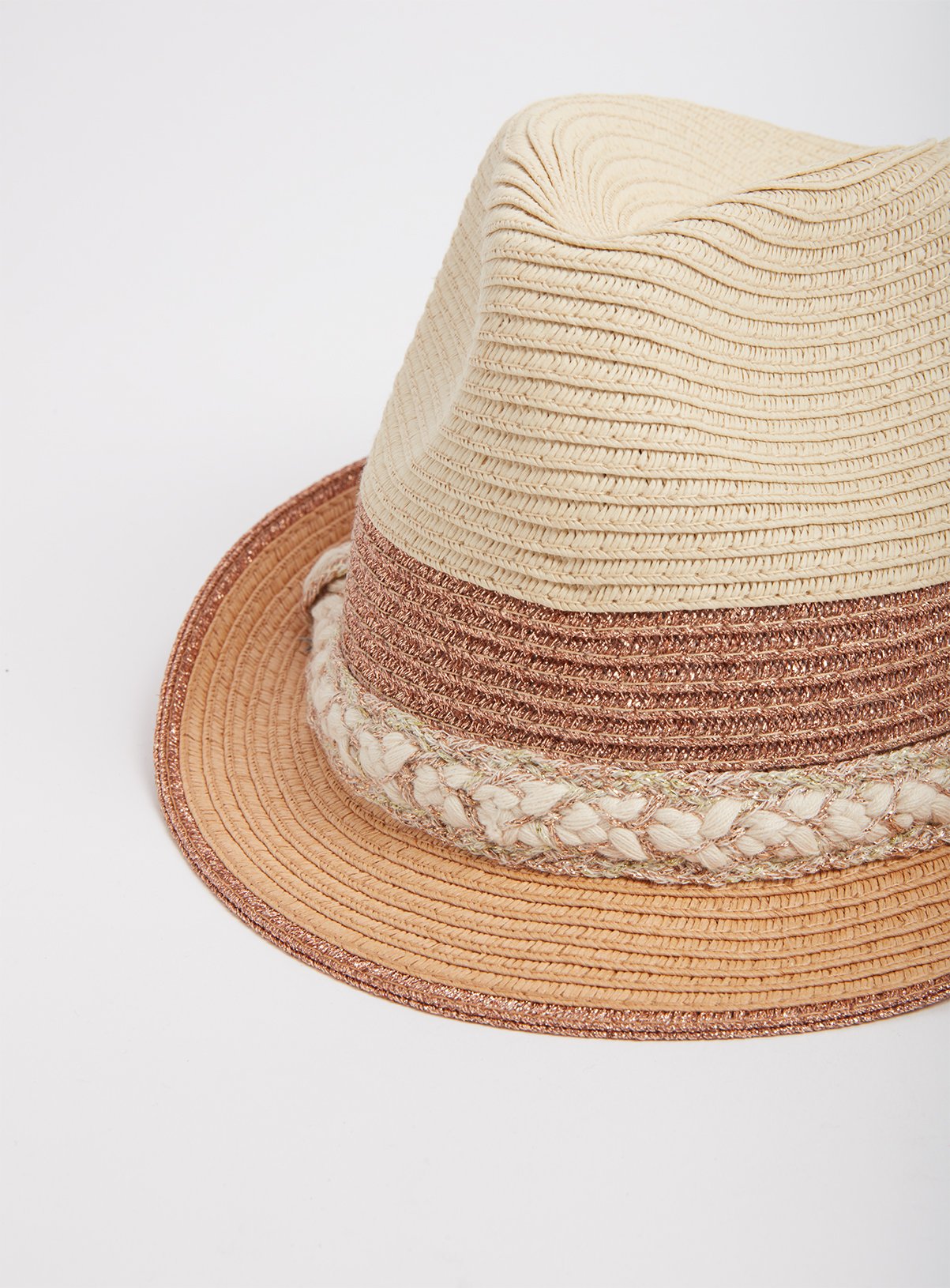 Straw Trilby With Rose Gold Trims Review