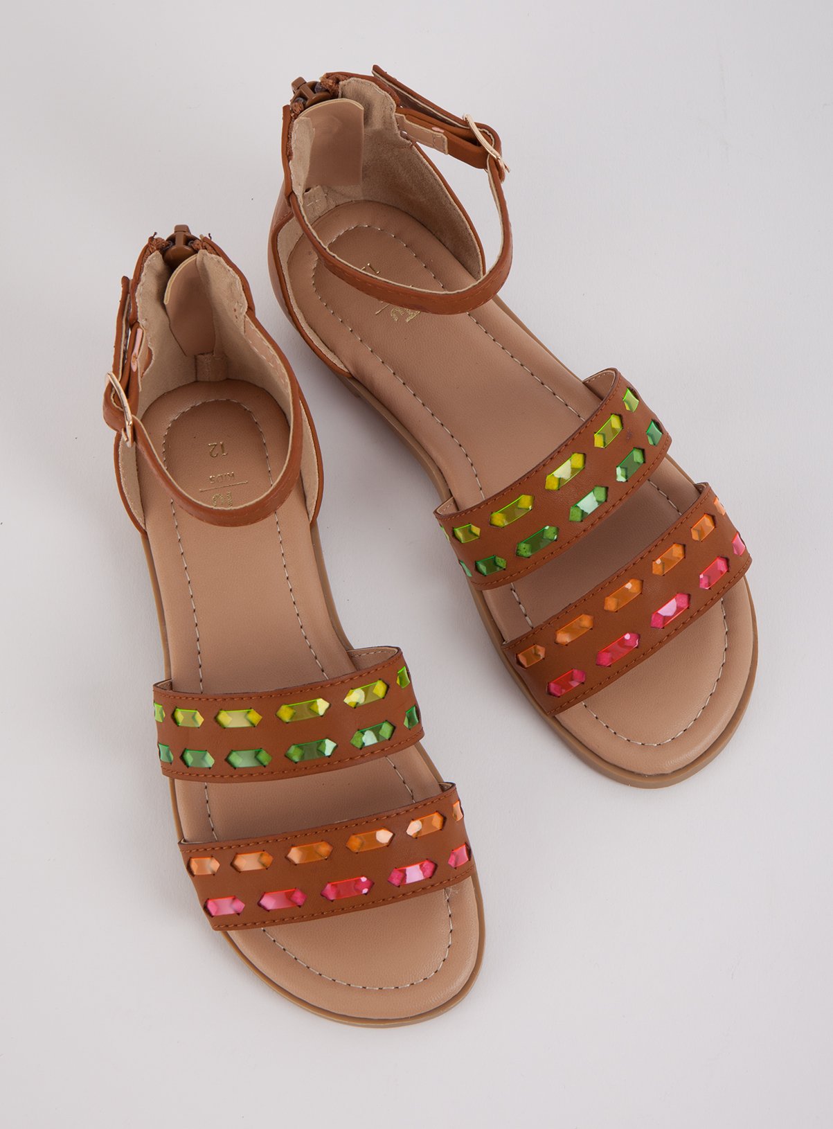 neon gladiator sandals