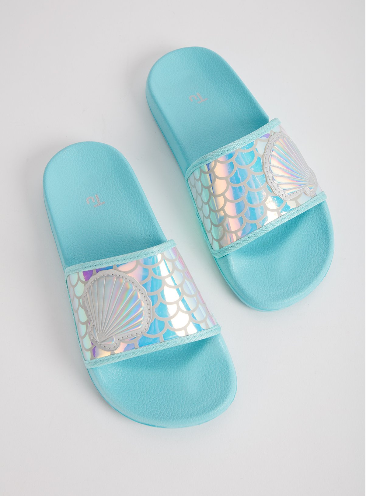 Blue Iridescent Shell Pool Sliders Review