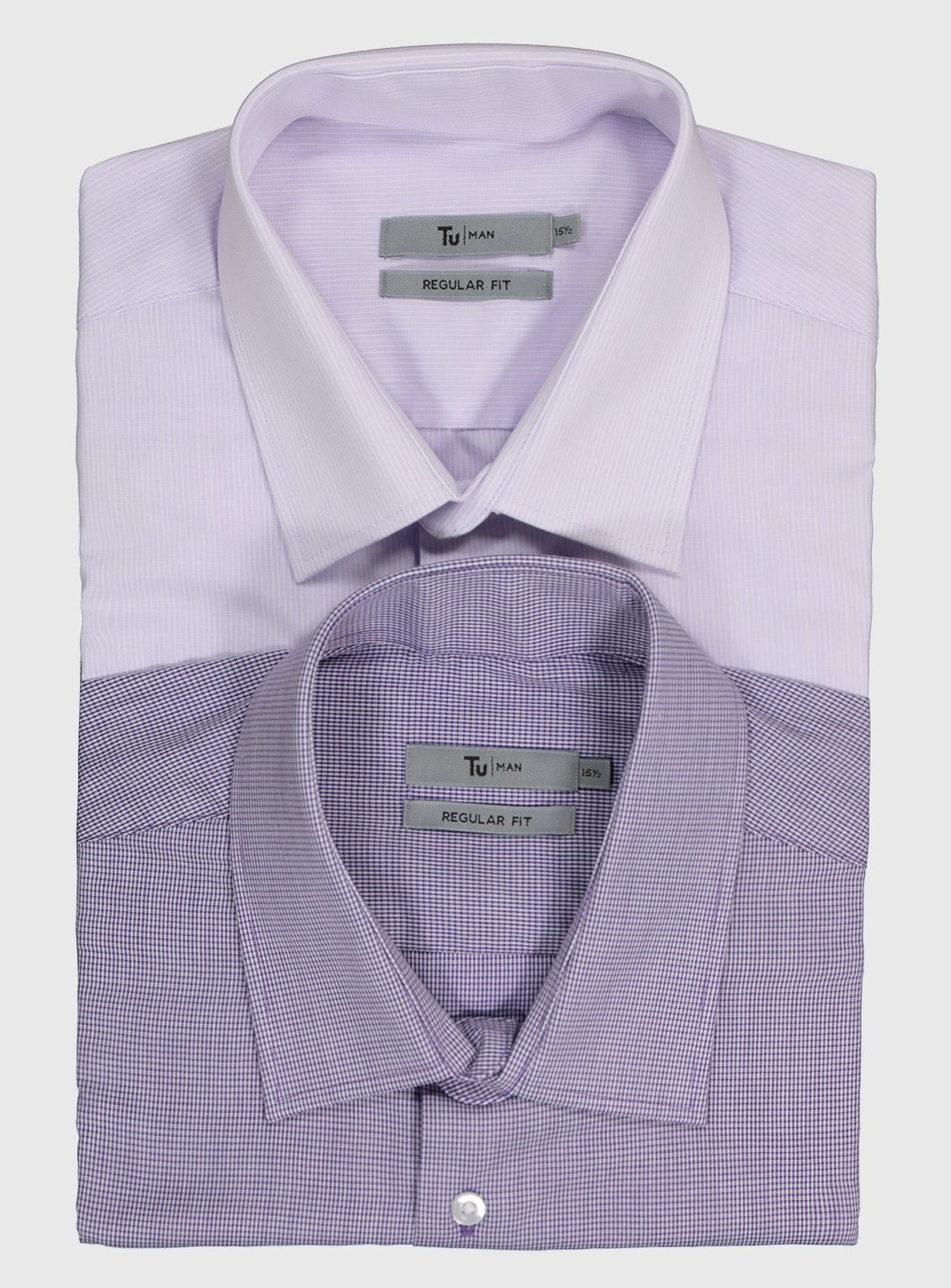 Purple Stripe & Check Regular Fit Short Sleeve Shirts 2 Pack Review