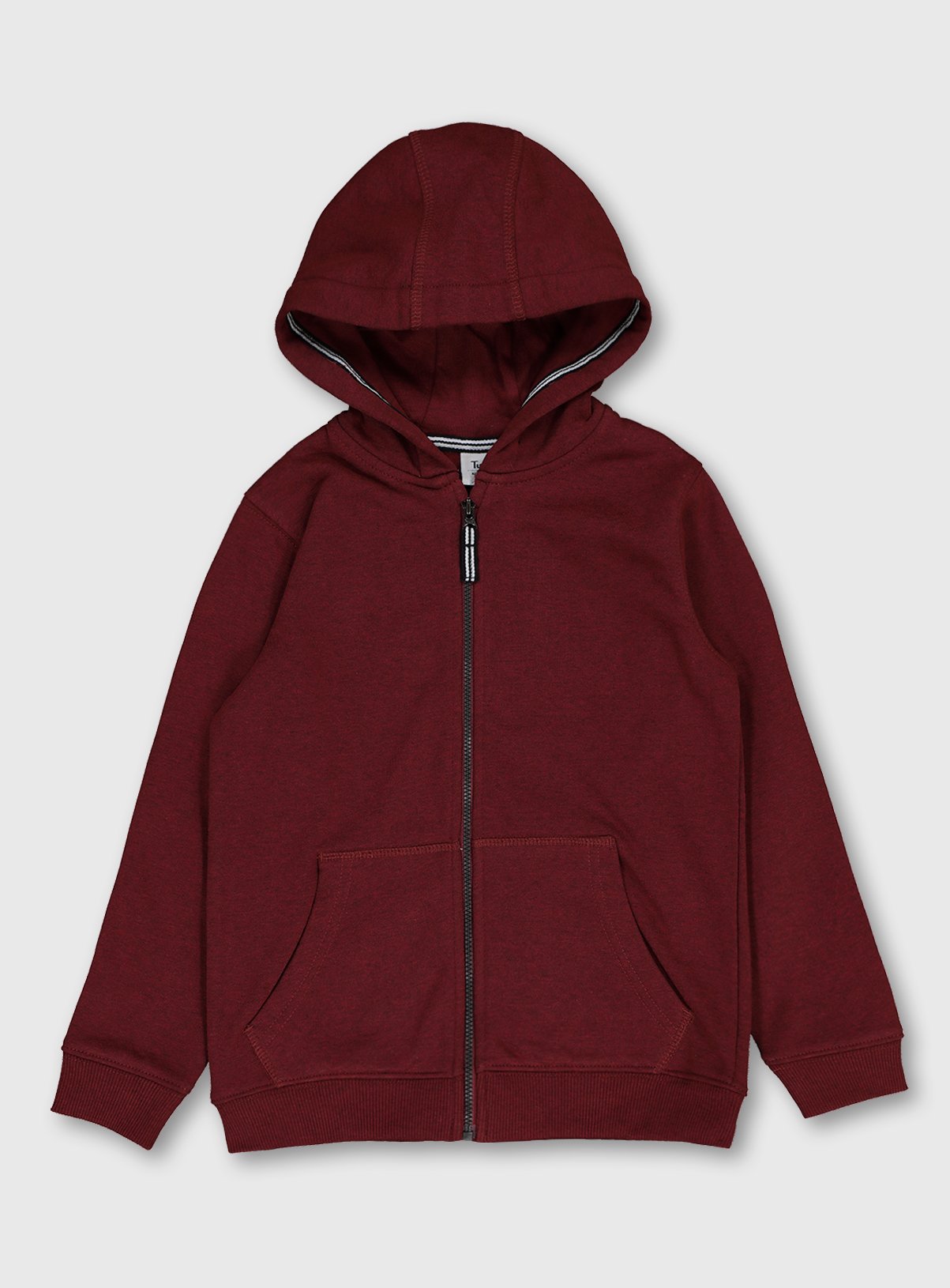 maroon zip hoodie