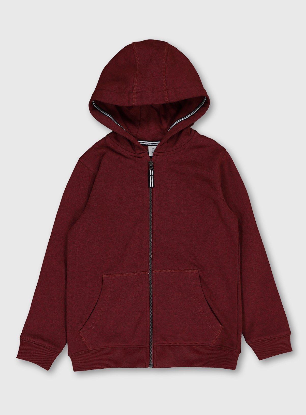 burgundy zipper hoodie