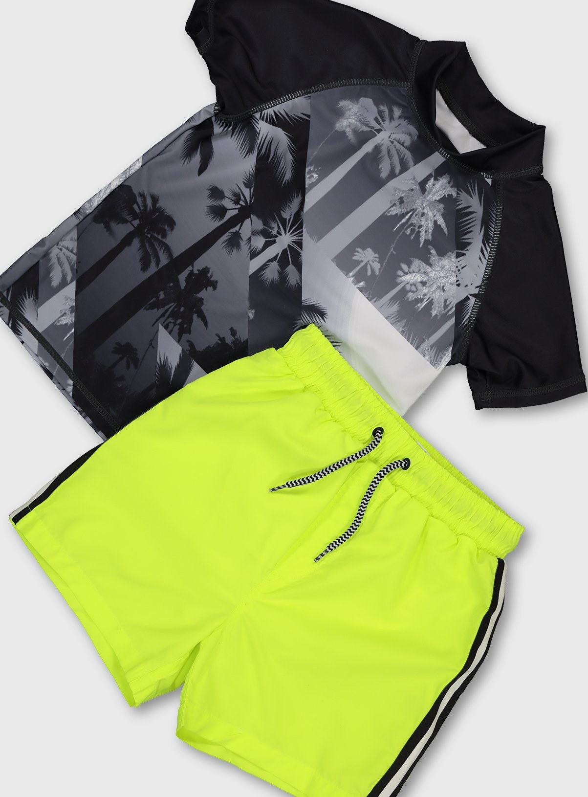 Palm Print Rash Vest & Swim Shorts Set Review