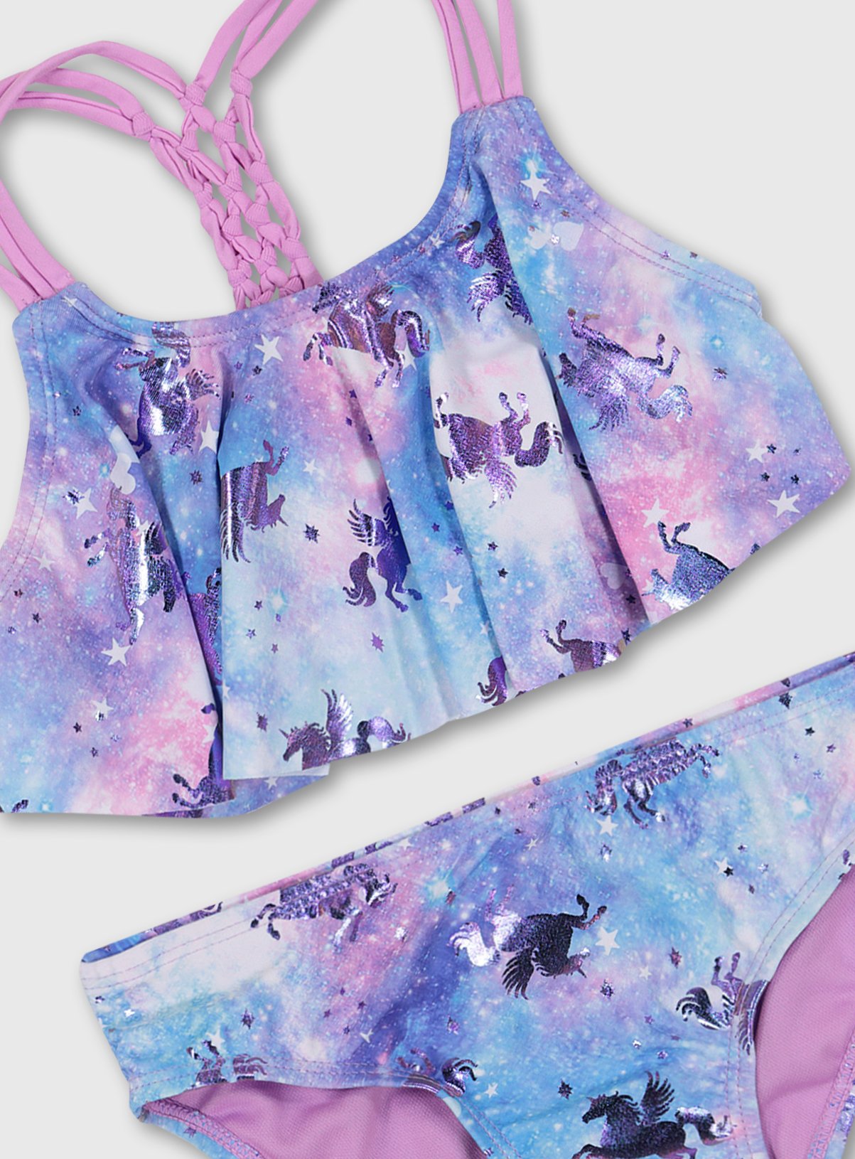 Unicorn Print Flounce Bikini Review