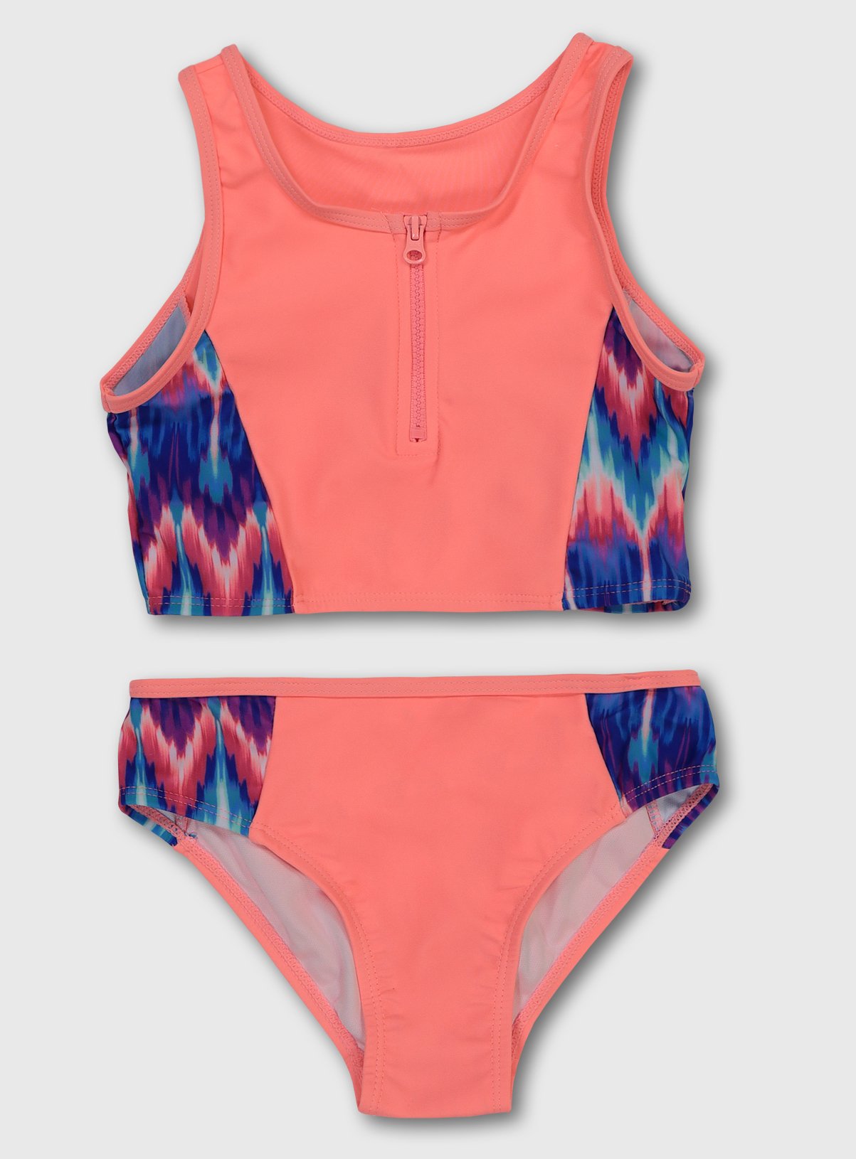 Coral & Aztec Print Sporty Bikini Set Review