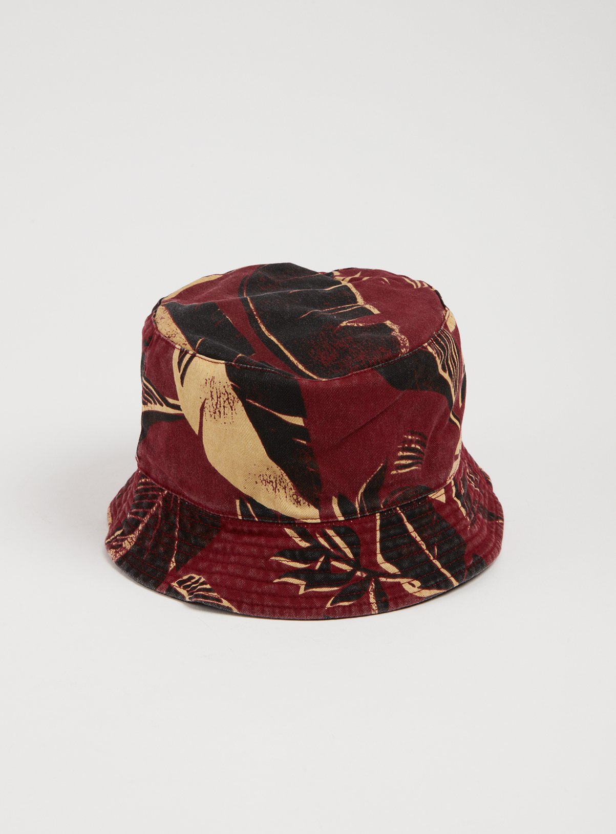 Burgundy Banana Leaf Reversible Bucket Hat Review