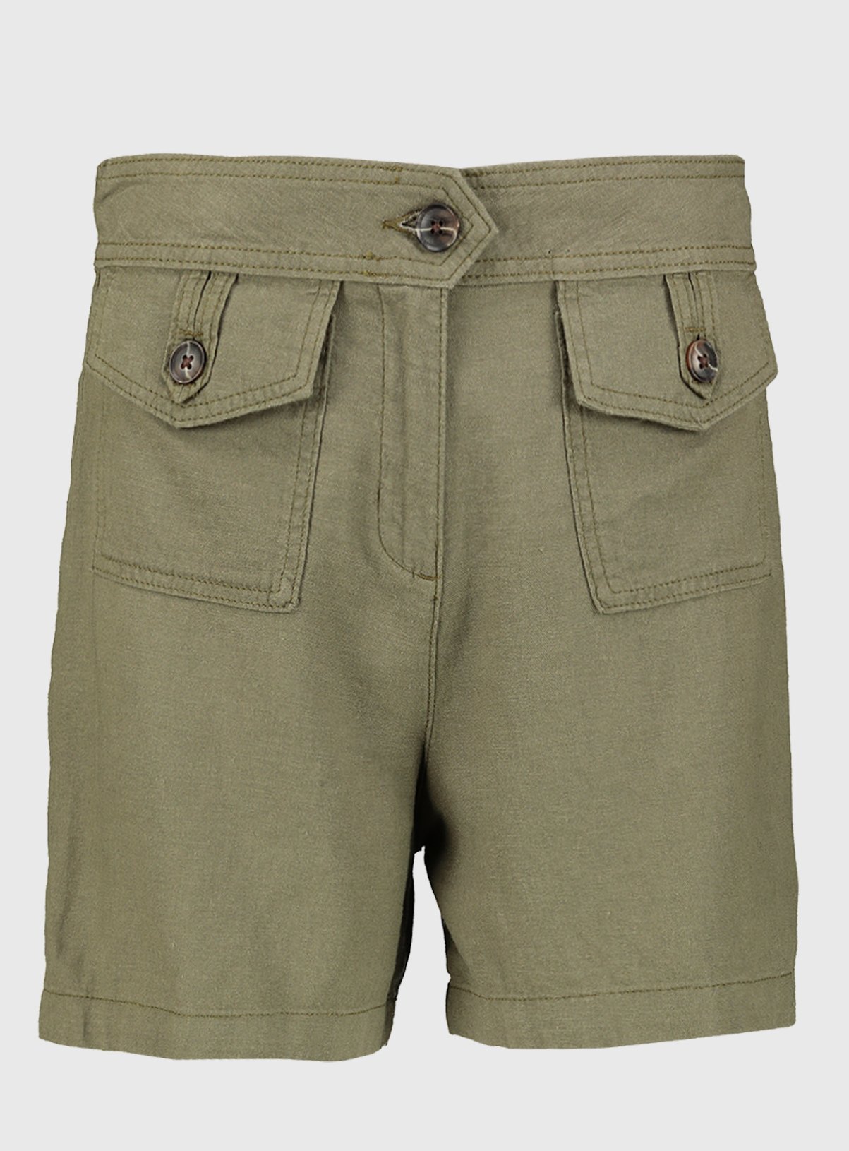 Khaki Linen-Rich Patch Pocket Shorts Review