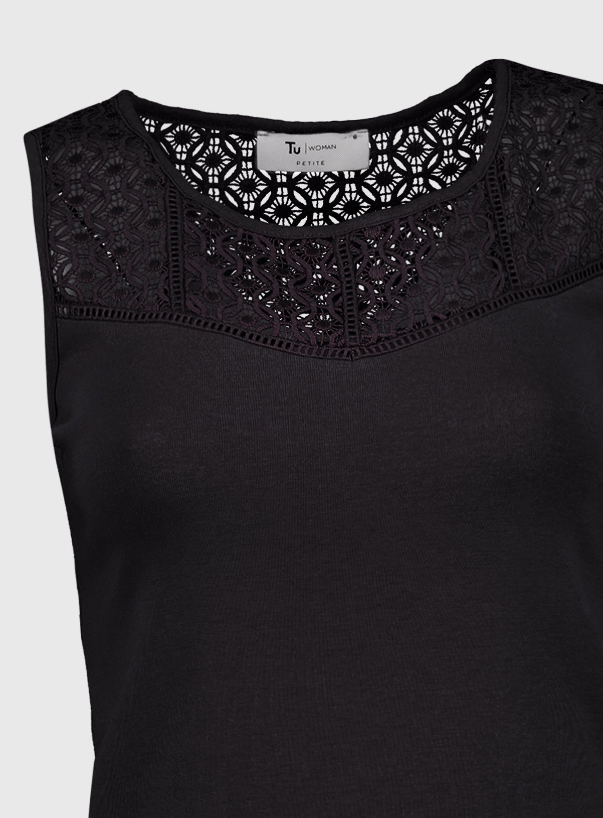 PETITE Black Lace Panel Vest Top Review