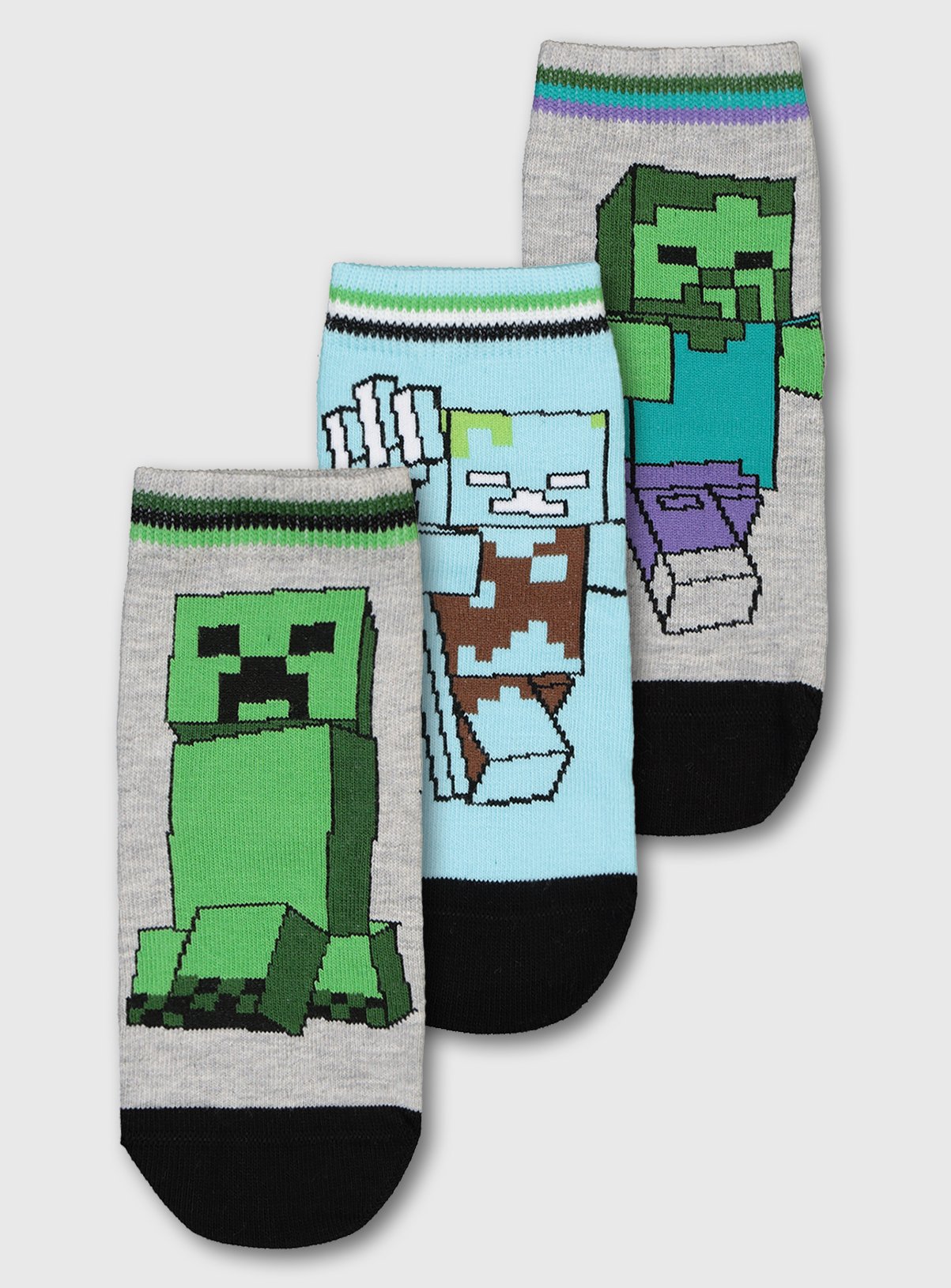 Minecraft Stripe Top Socks 3 Pack Review