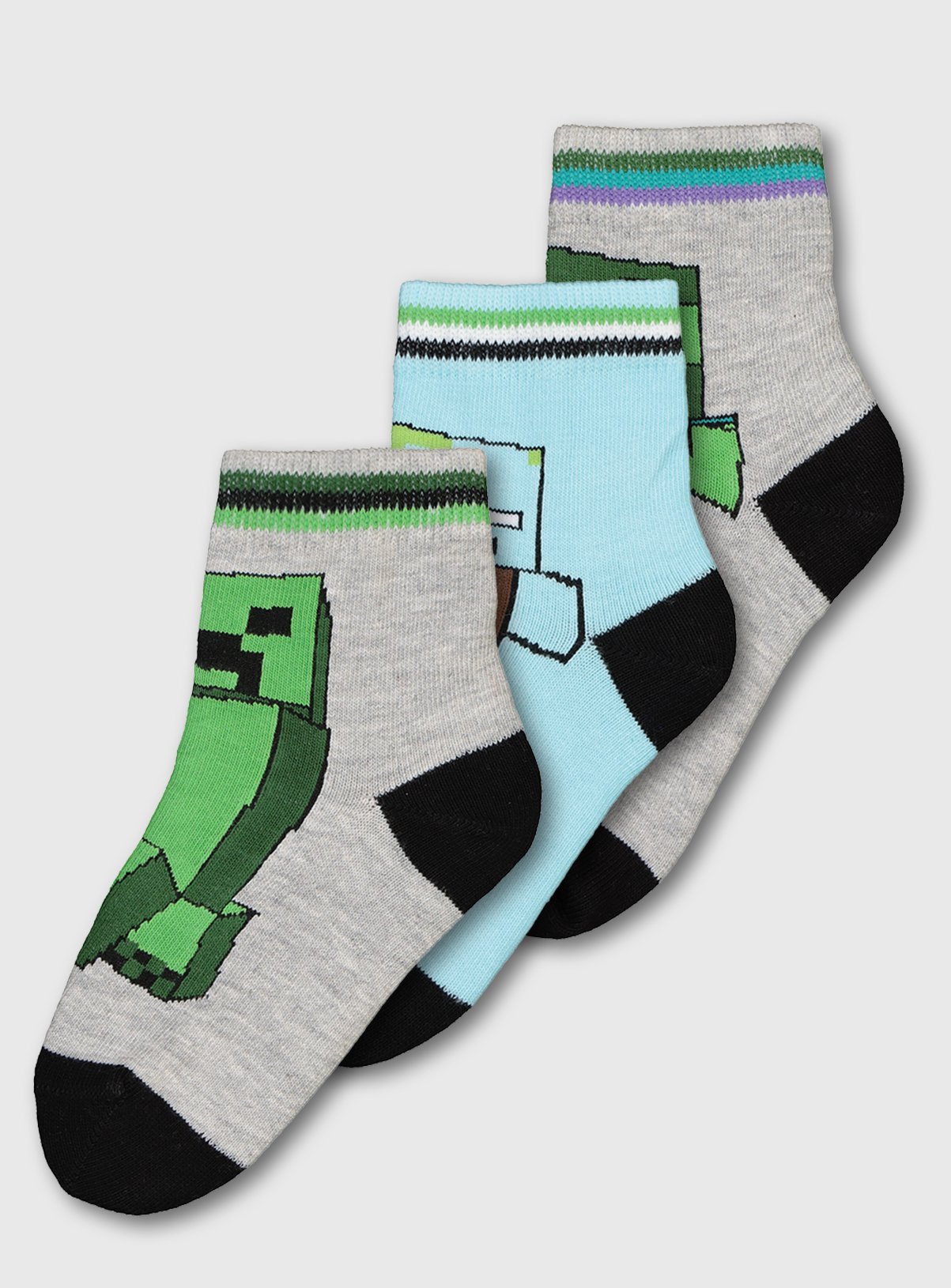 Minecraft Stripe Top Socks 3 Pack Review