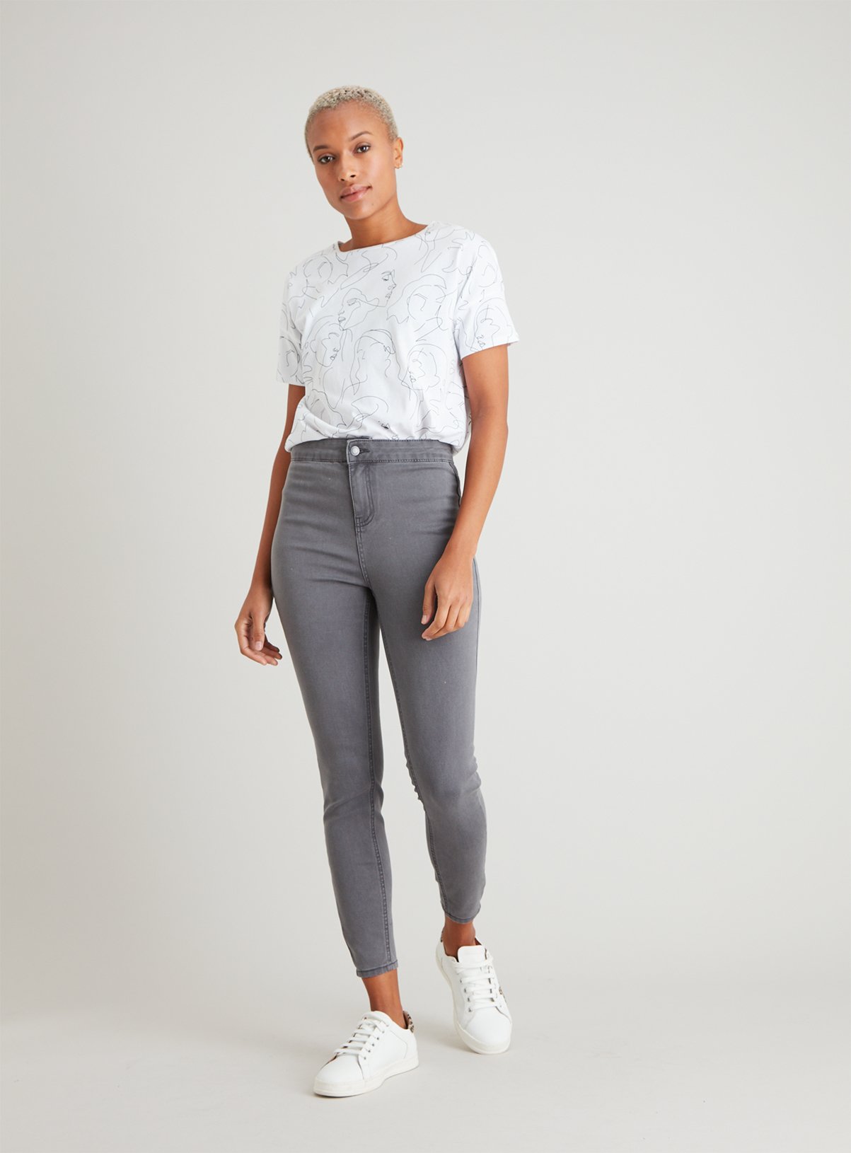 Grey High Waisted Skinny Jeans Review