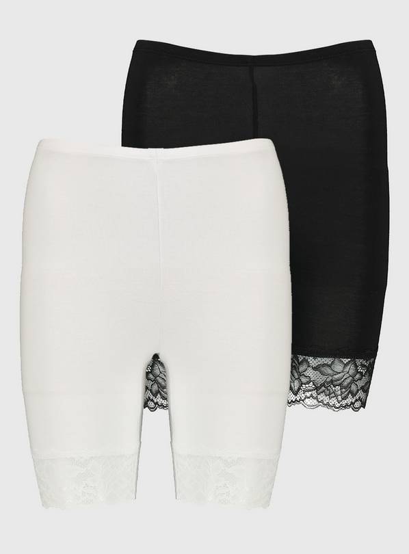 Black & White Anti-Rub Shorts 2 Pack - 18