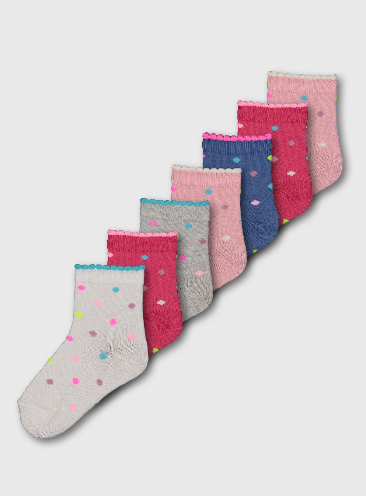 Multicoloured Spot Ankle Socks 7 Pack Review