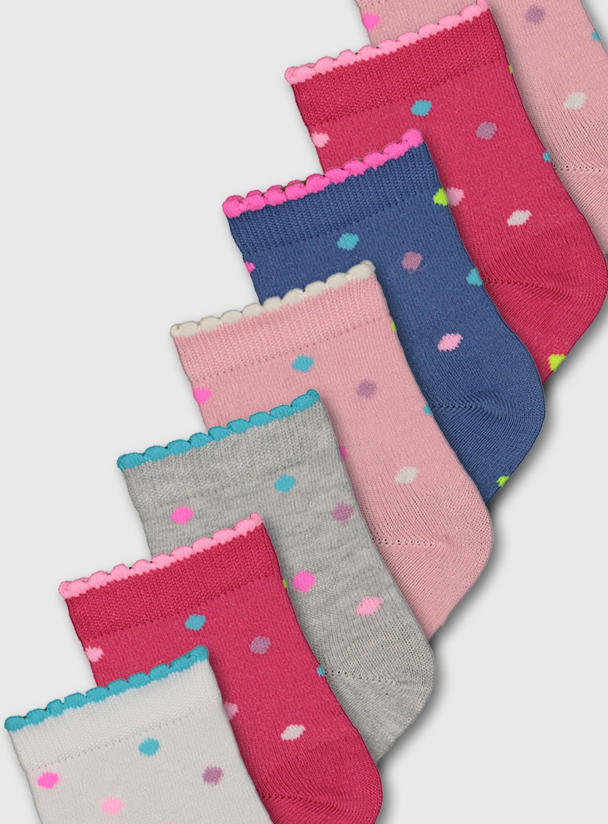 Multicoloured Spot Ankle Socks 7 Pack Review