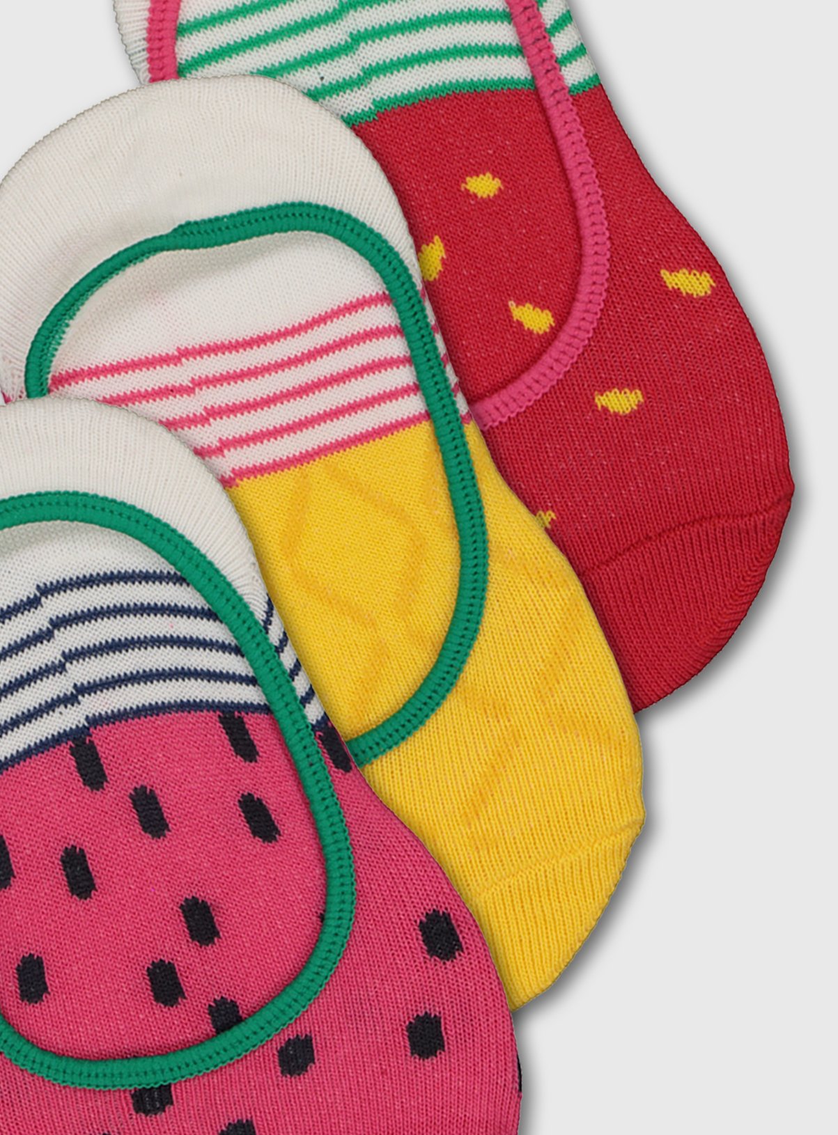 Multicoloured Fruit Footsie 3 Pack Review