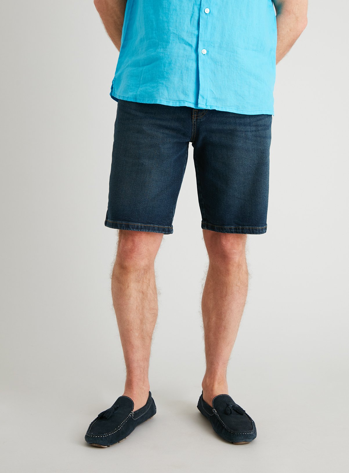 Midwash Denim Straight Leg Shorts Review