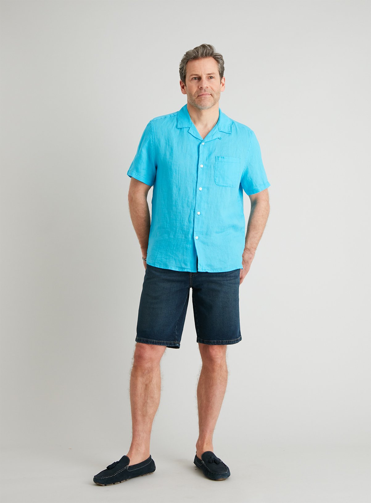 Midwash Denim Straight Leg Shorts Review