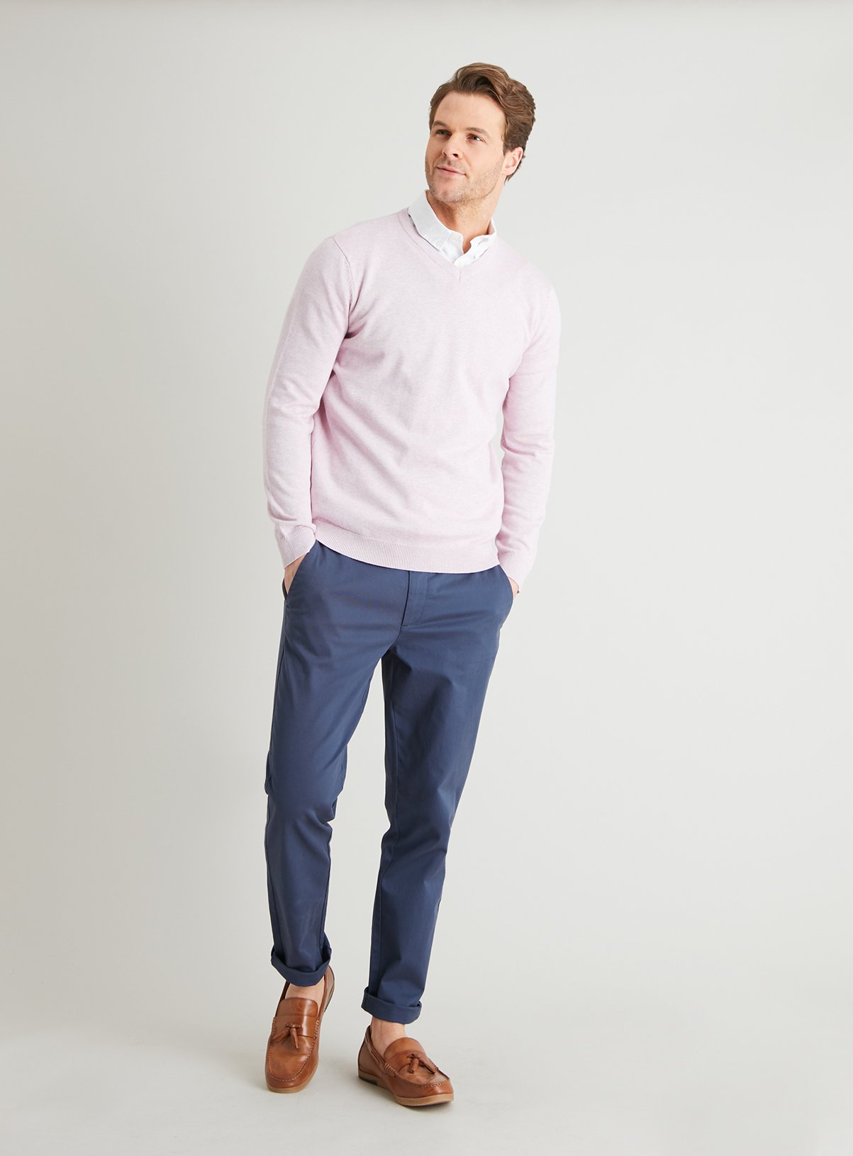 Light Pink Marl V-Neck Jumper Review